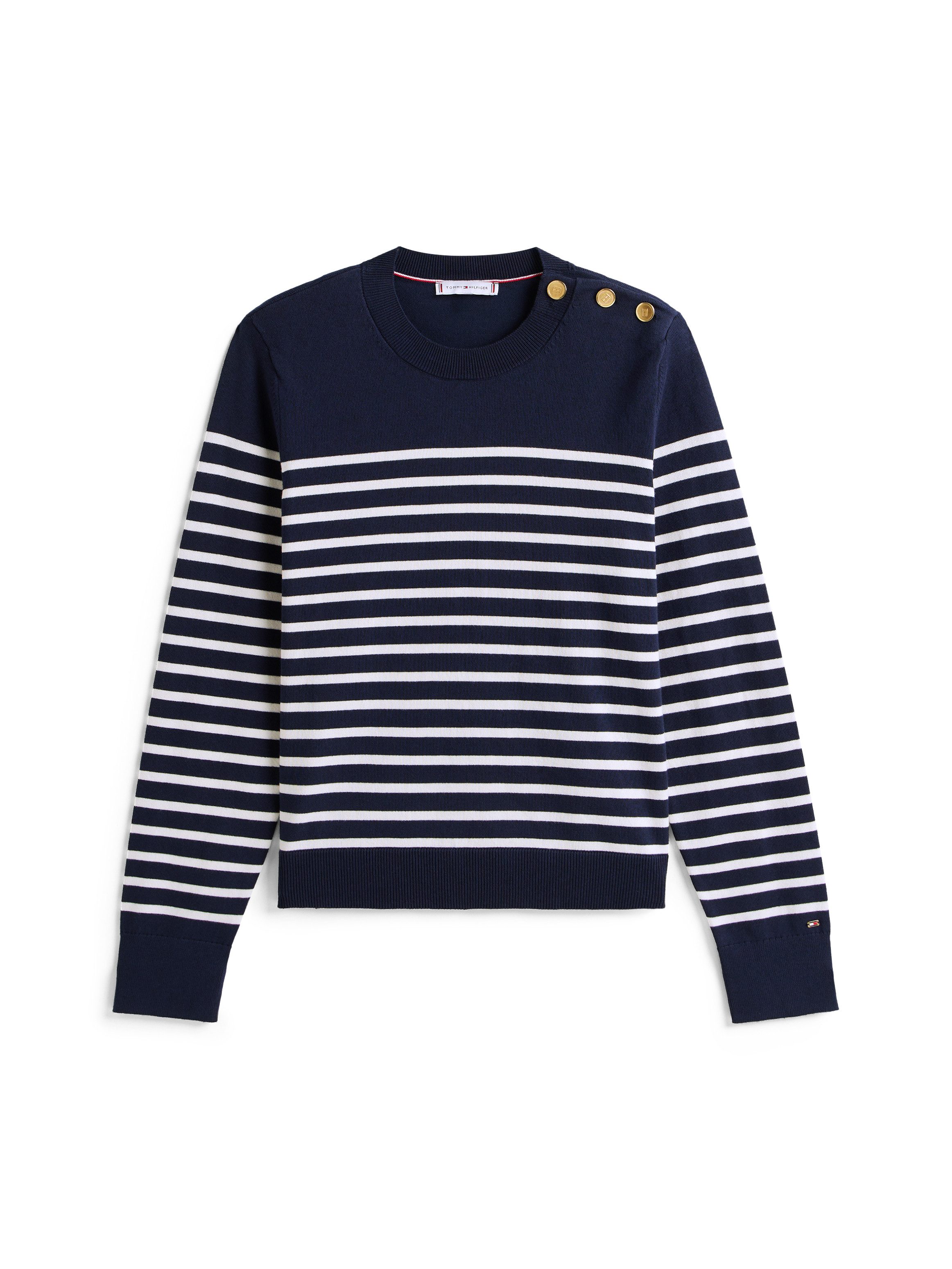 Strickpullover CO JERSEY MID GG LS GOLD BTN SWT