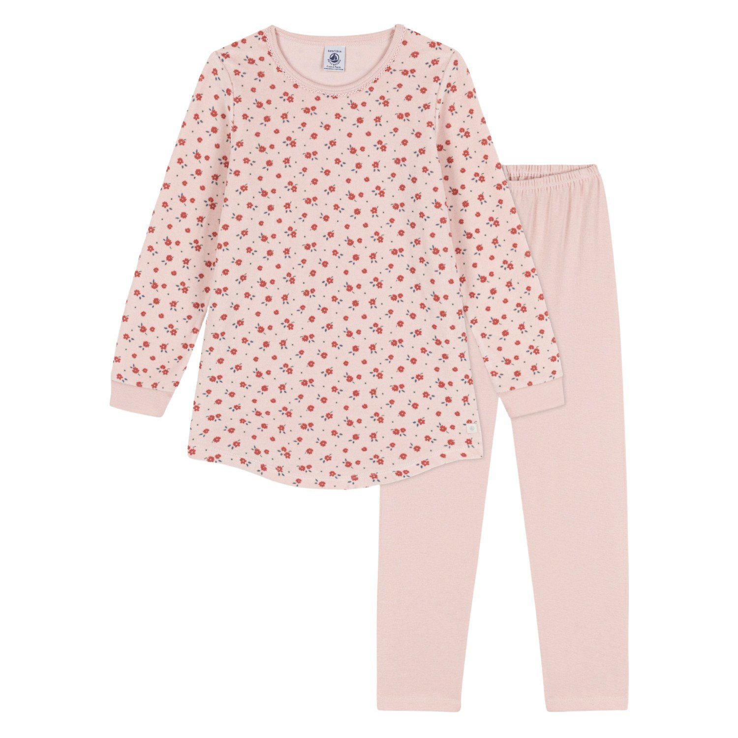Petit Bateau Schlafanzug Petit Bateau Schlafanzug rosa Blumen