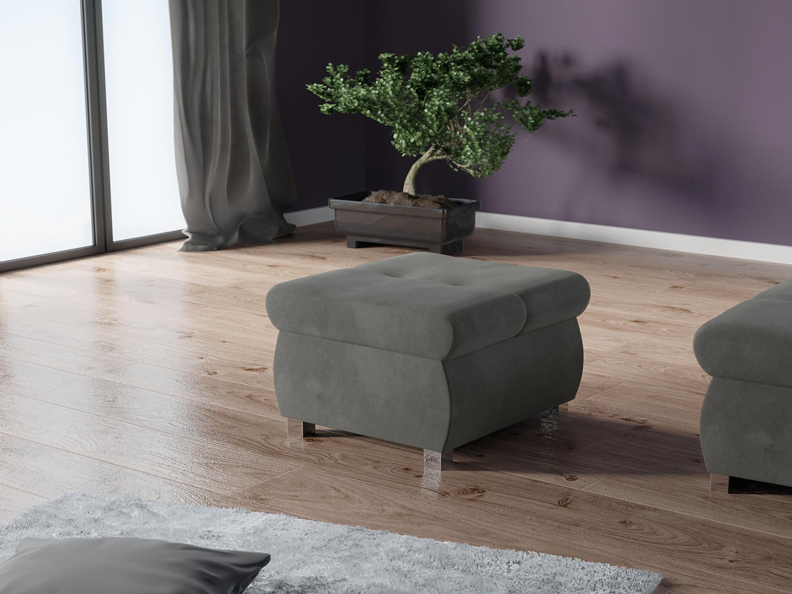 MIRJAN24 Polsterhocker Orkan Klein, Holzkonstruktion, 60x60x39 günstig online kaufen