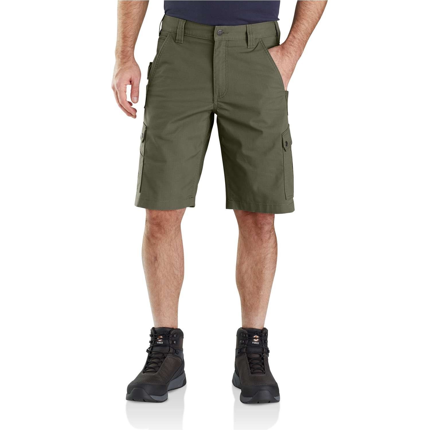 Carhartt Cargoshorts RIPSTOP CARGO WORK SHORT (1-tlg) mehrere Utility-Taschen basil