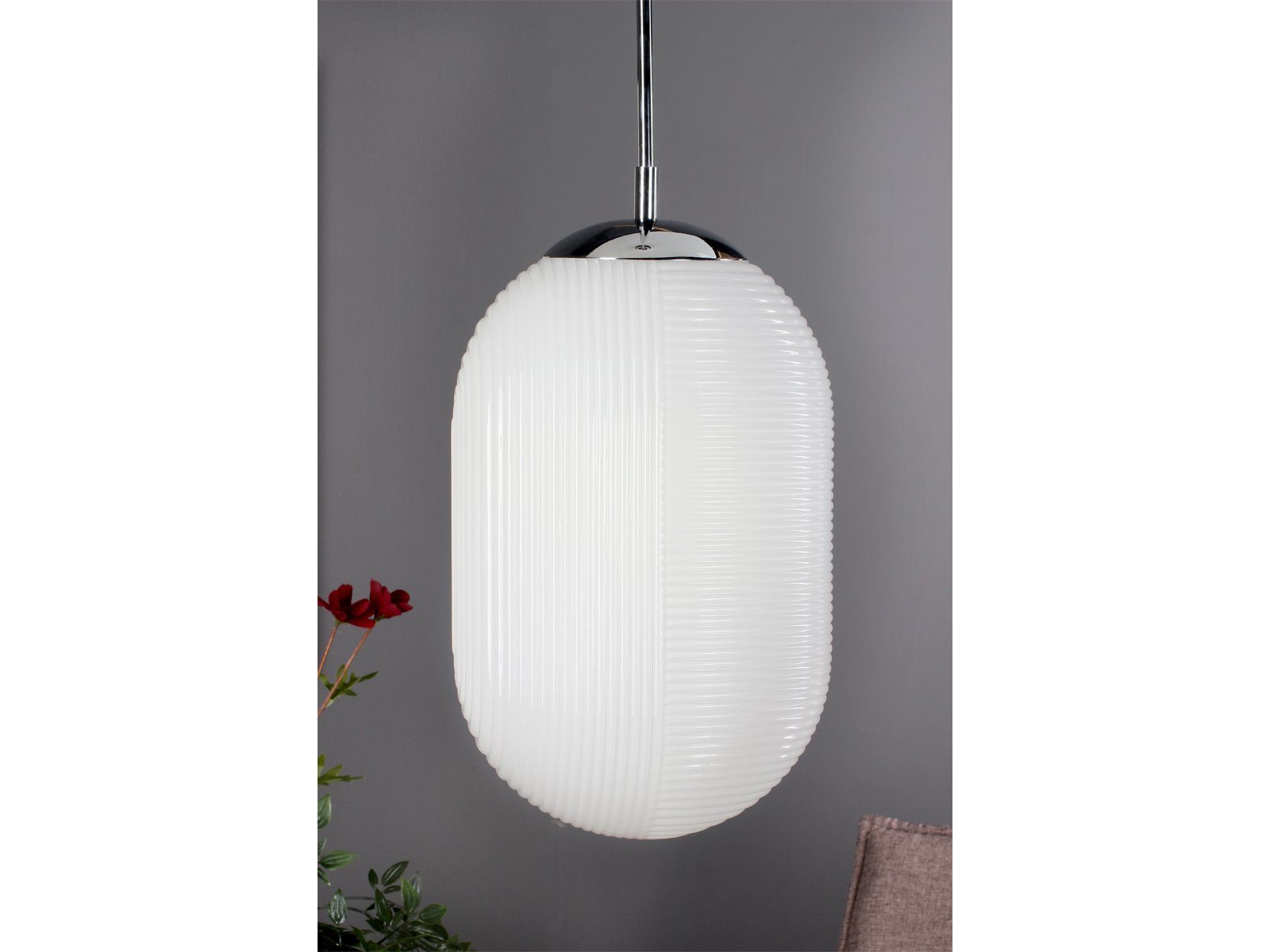 über meineWunschleuchte LED Designer Glas Warmweiß, 23cm Kochinsel Esstisch wechselbar, & LED Ø Dimmfunktion, Pendelleuchte, Lampenschirm hängend,