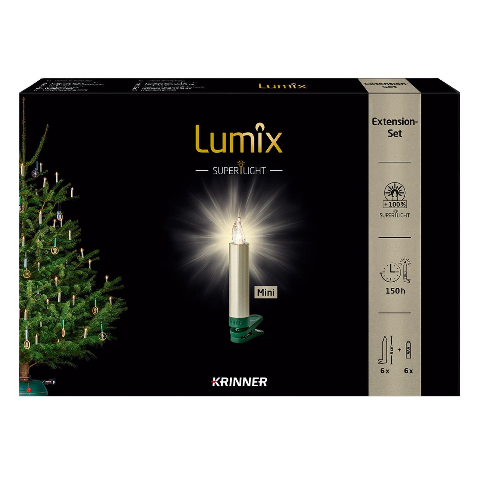 lumix LED-Christbaumkerzen LUMIX SuperLight Metallic Cashmere Mini Erweiter günstig online kaufen
