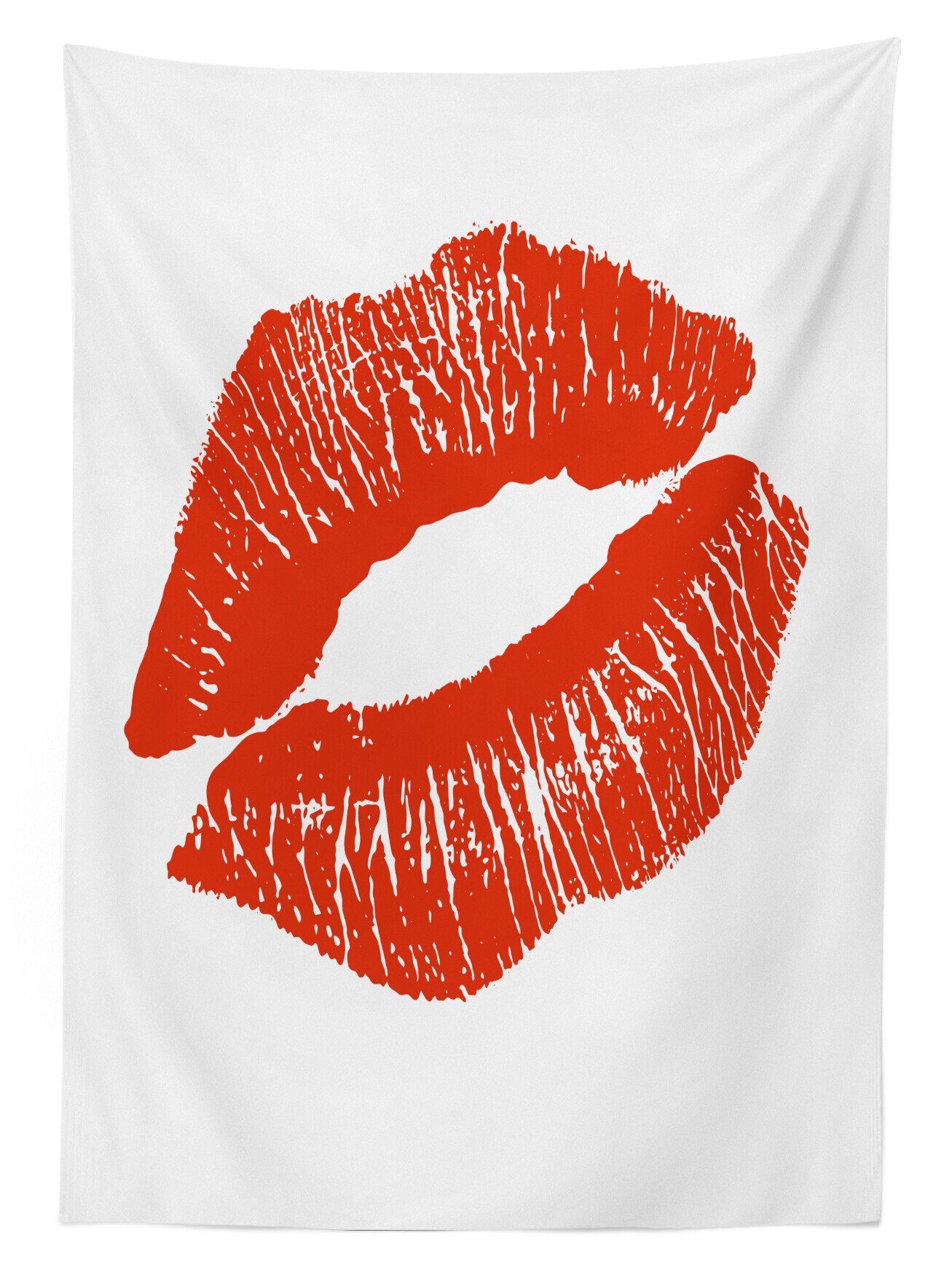 Waschbar Tischdecke den Rote Grunge küssen Bereich Farben, Abakuhaus Farbfest Lippen Für Klare geeignet Kuss Außen Mark