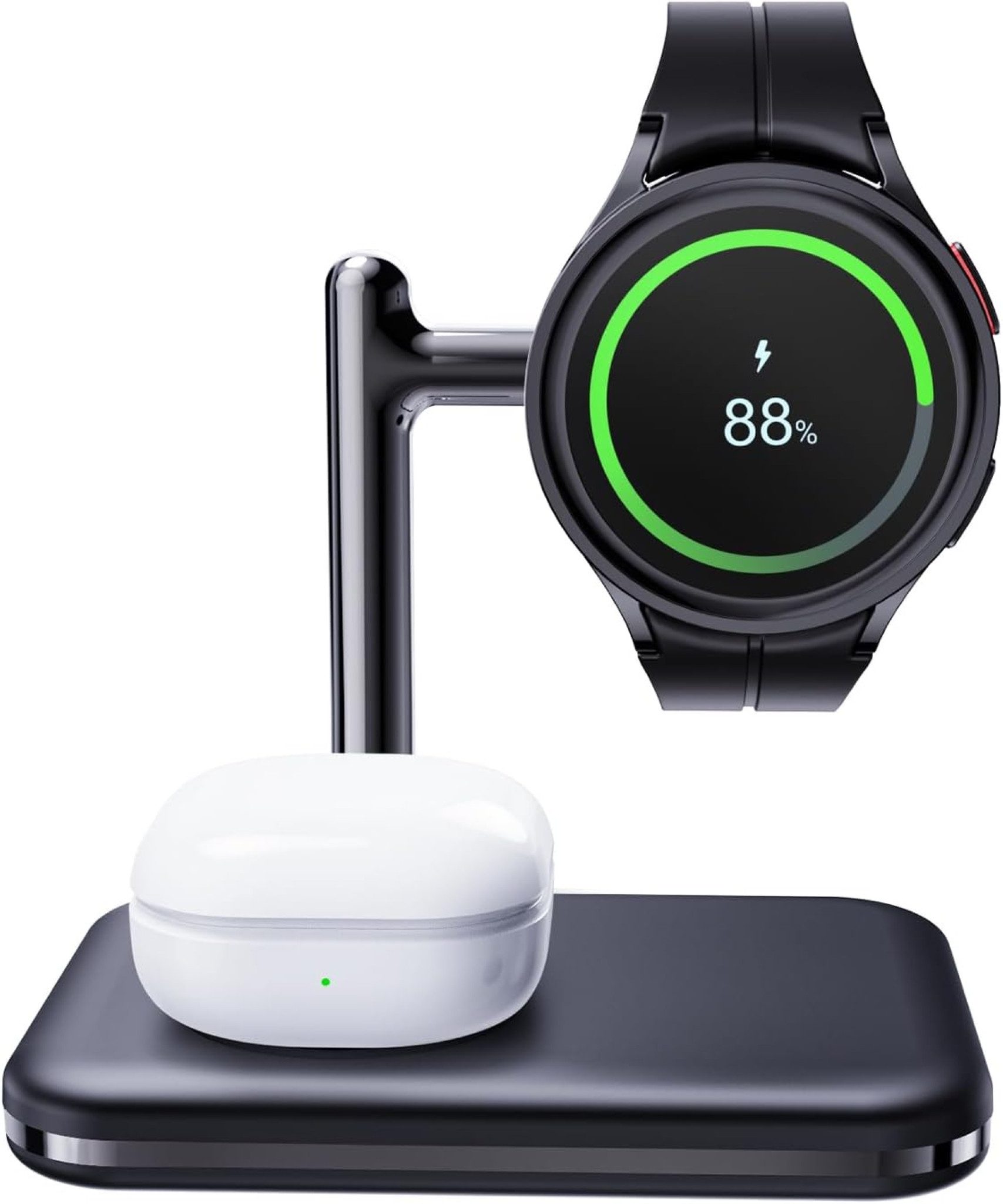 MAKAQI Ladestation Faltbar 2-in-1 Wireless Charger Samsung Watch Galaxy Buds Wireless Charger (1000,00 mA, Ladestation für Samsung Watch und Galaxy Buds, 2-in-1 Ladestation mit USB-C-Kabel, Benutzerhandbuch)