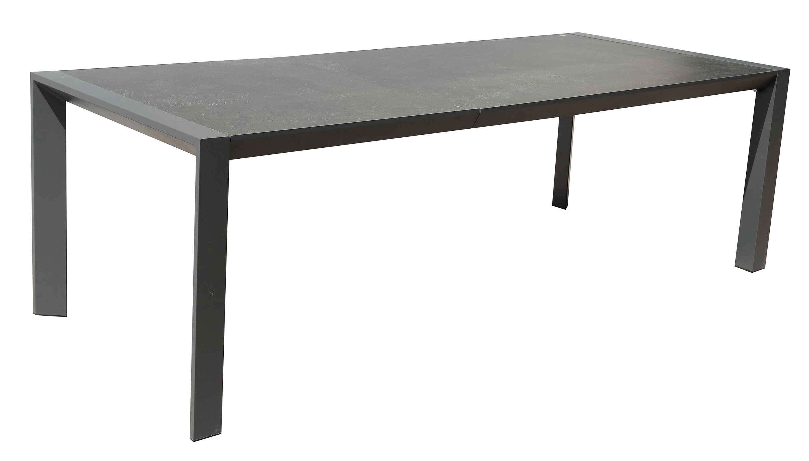 Dehner Gartentisch Ausziehtisch Cleveland, 160/240 x 101 x 76 cm, praktischer Ausziehtisch mit Alugestell und kratzfester Keramik Platte