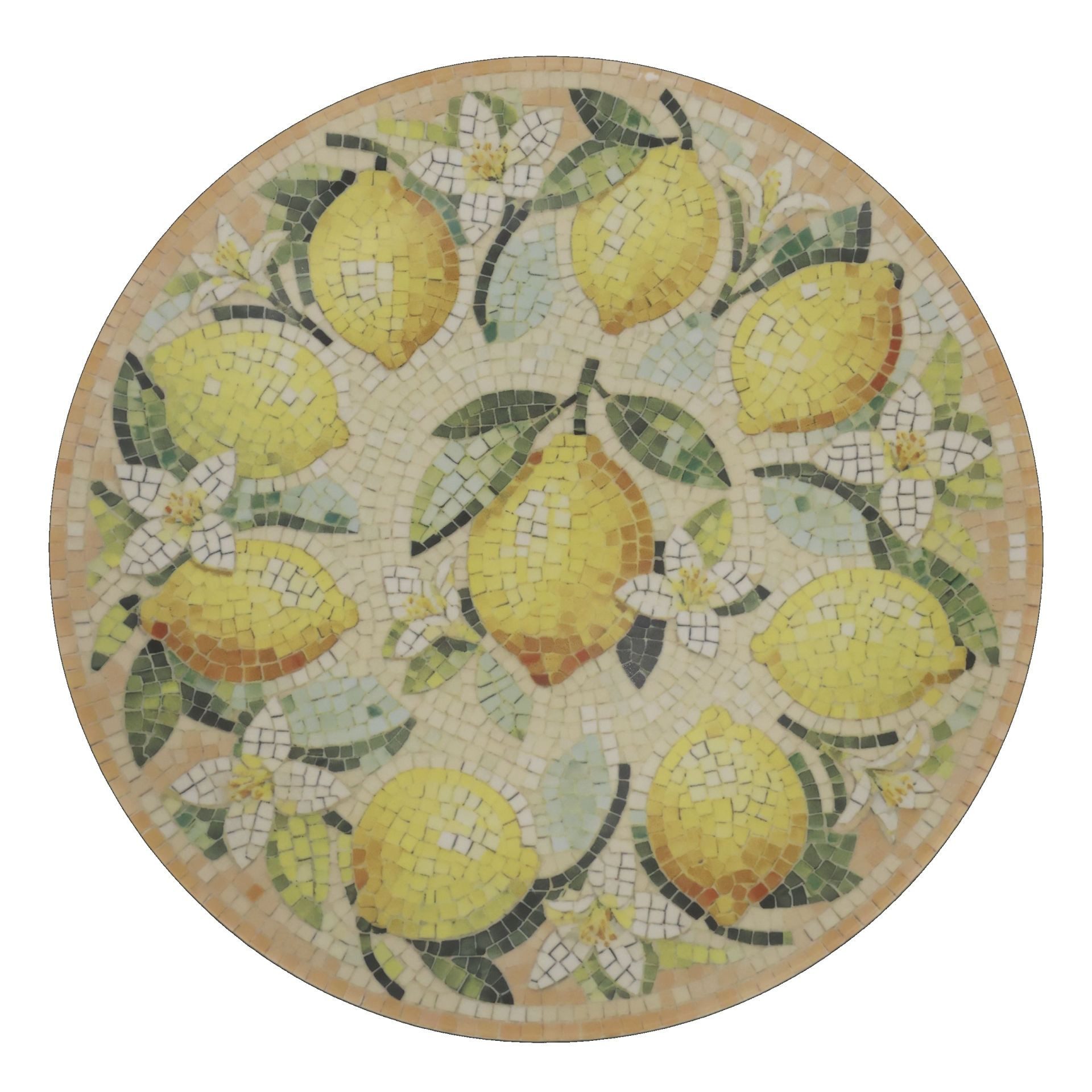 Chic Antique Teller Mediterranes Mosaik Tablett Steingut Chartres