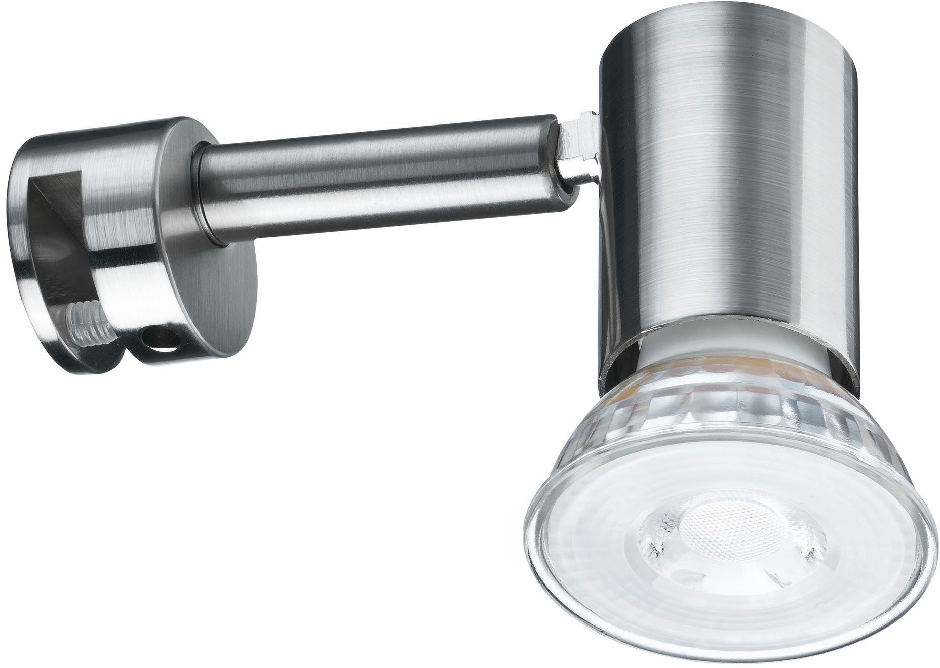 Paulmann Spiegelleuchte Galeria LED Simplo Eisen gebürstet inkl. Leuchtmittel 1x5,3W GU10, LED fest integriert, Warmweiß, GU10, Galeria LED Simplo Eisen gebürstet inkl. Leuchtmittel 1x5,3W GU9