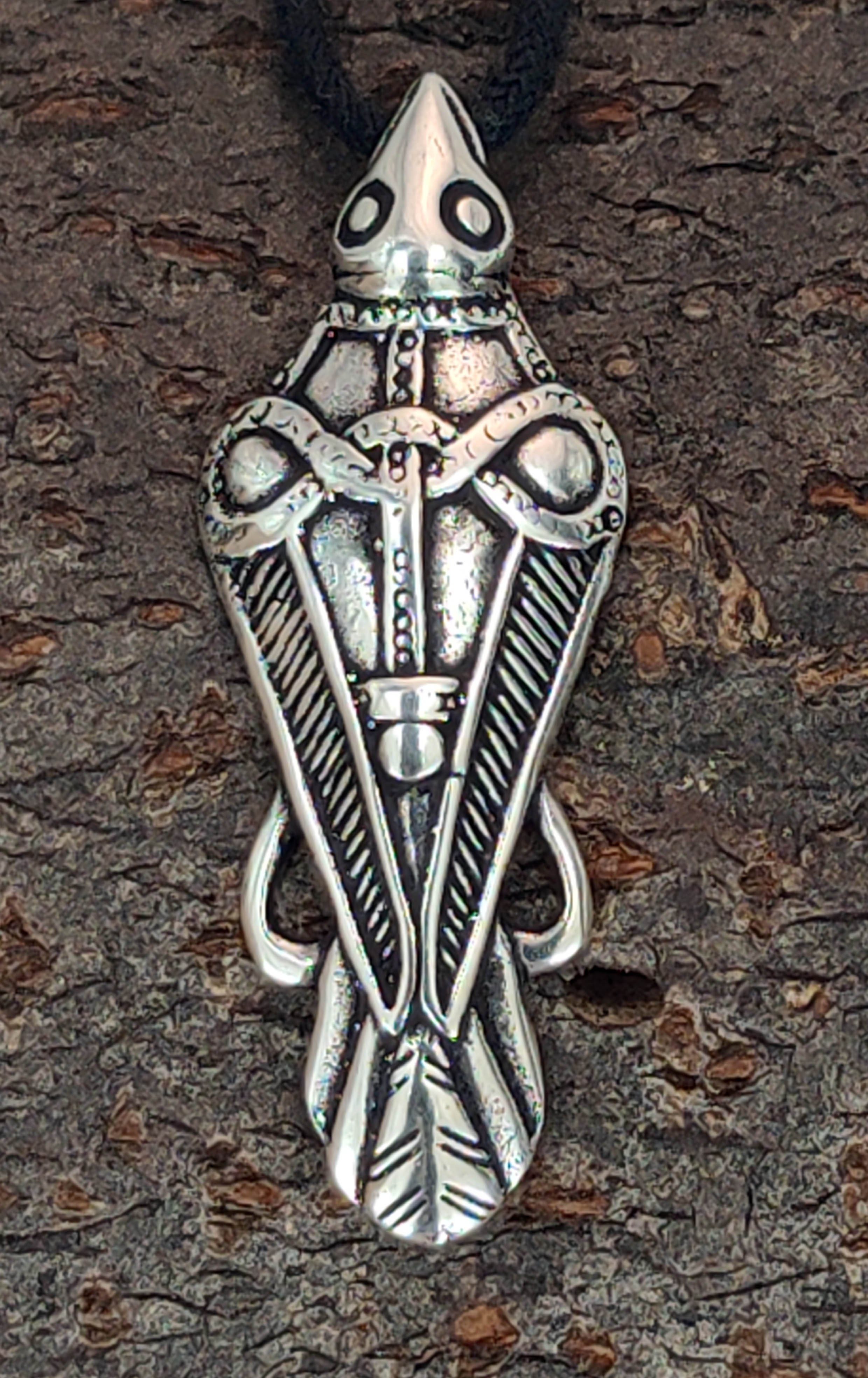 Kiss of Silber 925 159 Raben Rabe Nr. Kettenanhänger Munin Anhänger Odins Leather Odin Hugin