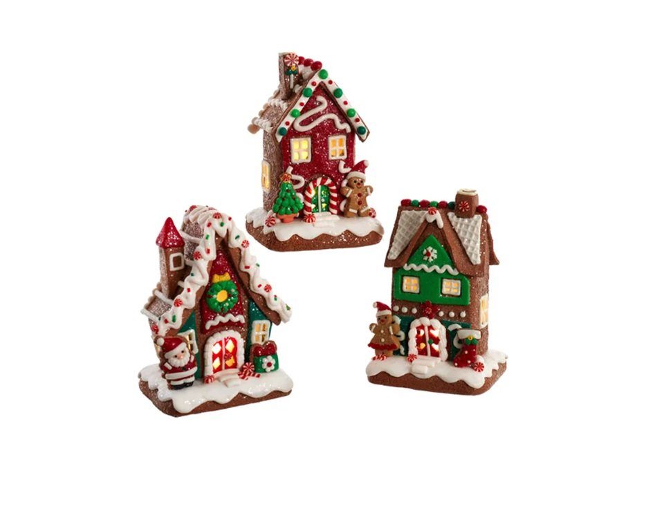 Santa-/Lebkuchenmann, -15cm/6"- St) Adler GBJ0041 SET, Lebkuchenhäuser (3 3er S. - Kurt Dekofigur