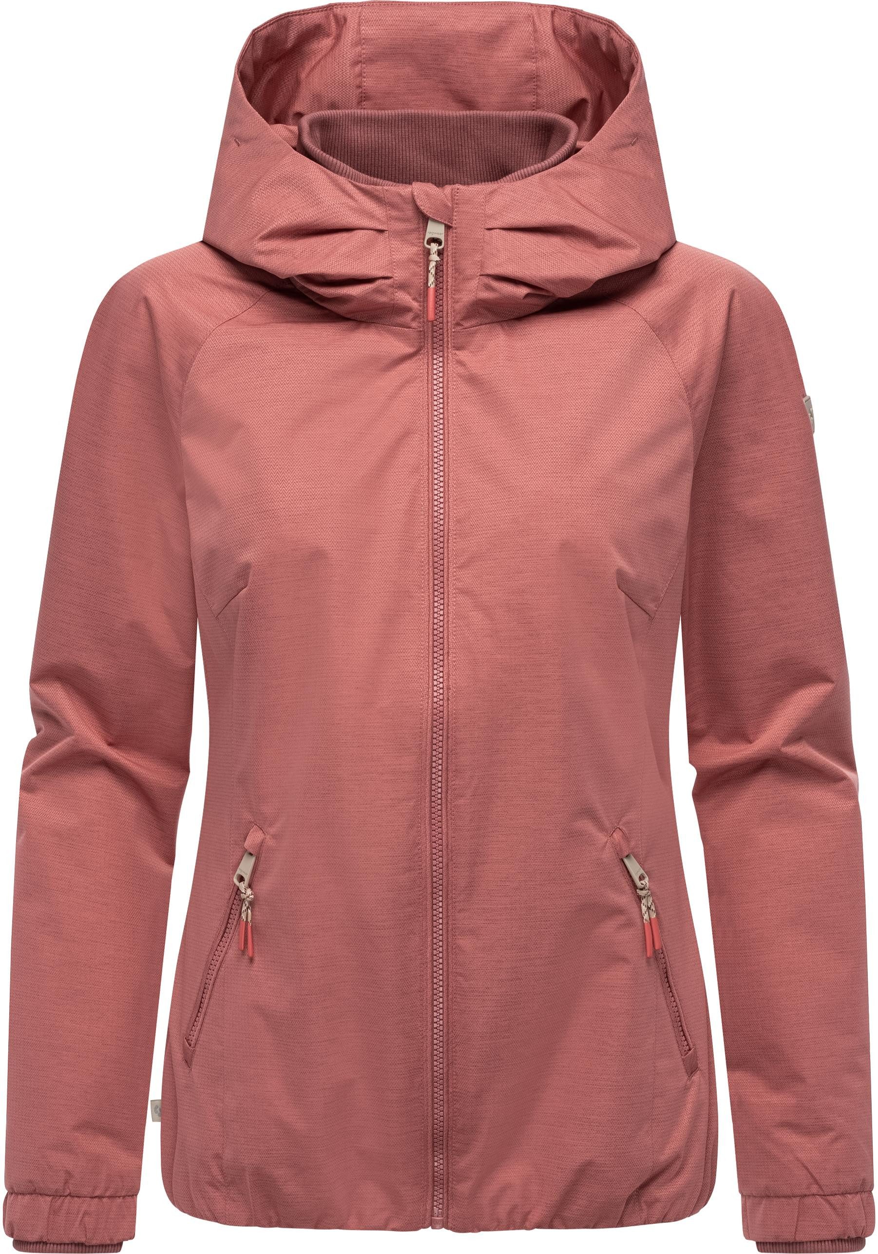 Ragwear Outdoorjacke Dizzie Tech Wasserdichte Damen Übergangsjacke mit großer Kapuze