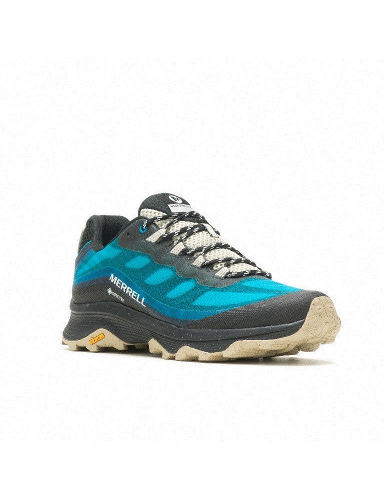 Merrell Trail-Laufschuhe Moab Speed GTX (wasserdicht) blau/schwarz Herren Wanderschuh
