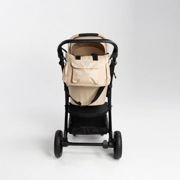 LOVY Kombi-Kinderwagen 3 in 1 Set. Eingeschlossen: Babywanne, Babyschale für das Auto, Sportsitz, Wickeltasche, Regenschutz und ein Moskitonetz.