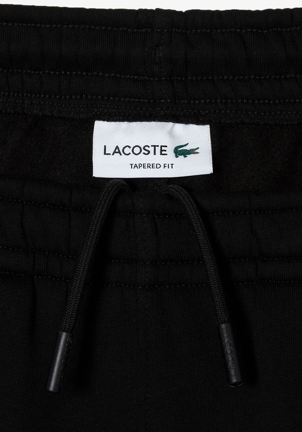Lacoste Sweathose LACOSTE Trainingshosen mit Taping Logostreifen, (15) schwarz