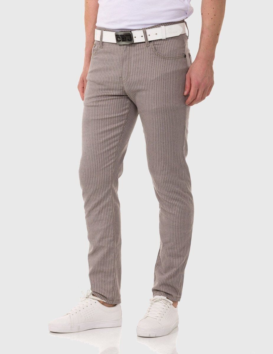Cipo & Baxx Stoffhose Hose im dezenten Streifen-Look
