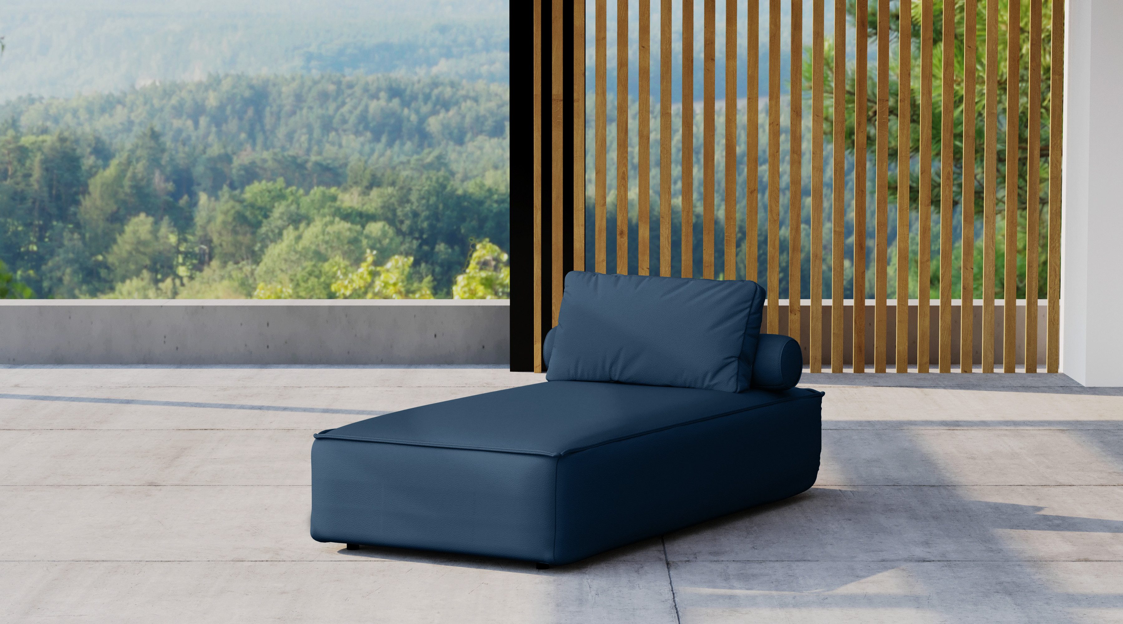 Kaiser Möbel Gartenlounge-Sessel Liegestuhl für den Garten MALIBU, Terrasse, Hof, gemütlich (1 Liegestuhl 2 Kissen)