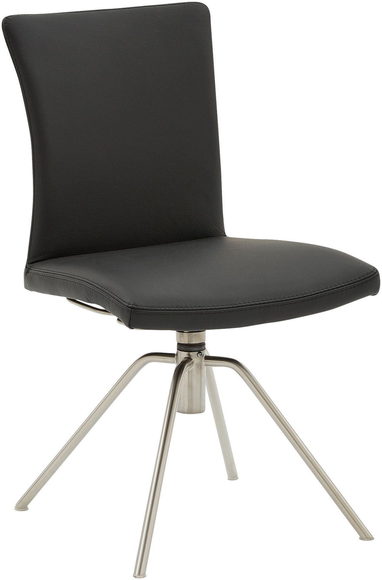 Musterring Polsterstuhl Helmond 6700 (Set, 2 St), Drehgestell in Edelstahl inkl. Rückholfunktion, ohne Armlehne