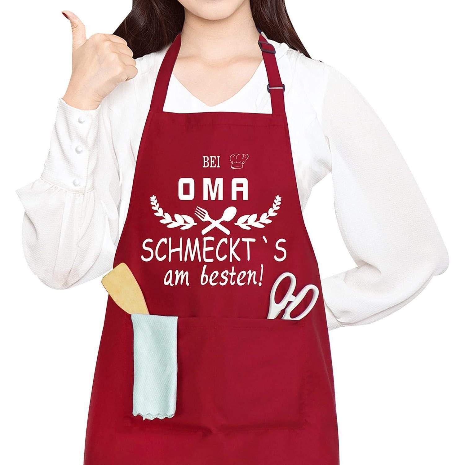 Shoppawhile Kochschürze Lustige Oma Geschenk Schürze Damen für Geburtstag Muttertag