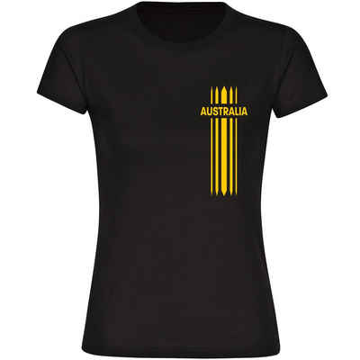 multifanshop T-Shirt Damen Australia - Streifen - Frauen Fanartikel