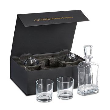 relaxdays Whiskyglas 5-tlg. Whisky Set mit Karaffe & Gläsern, Glas