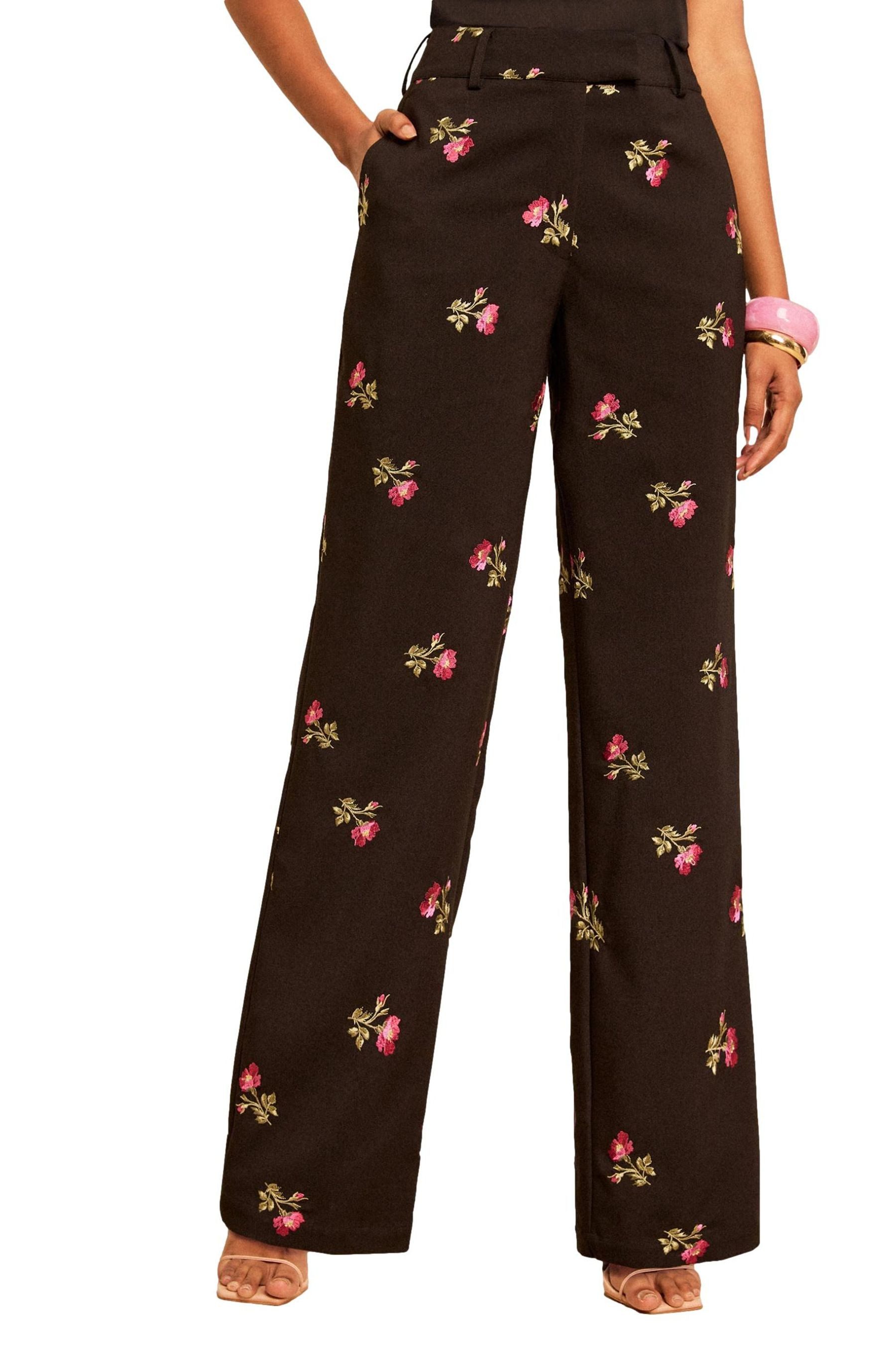 Love & Roses Palazzohose Love & Roses Tailored Fit Besticke, weite Hose (1-tlg)