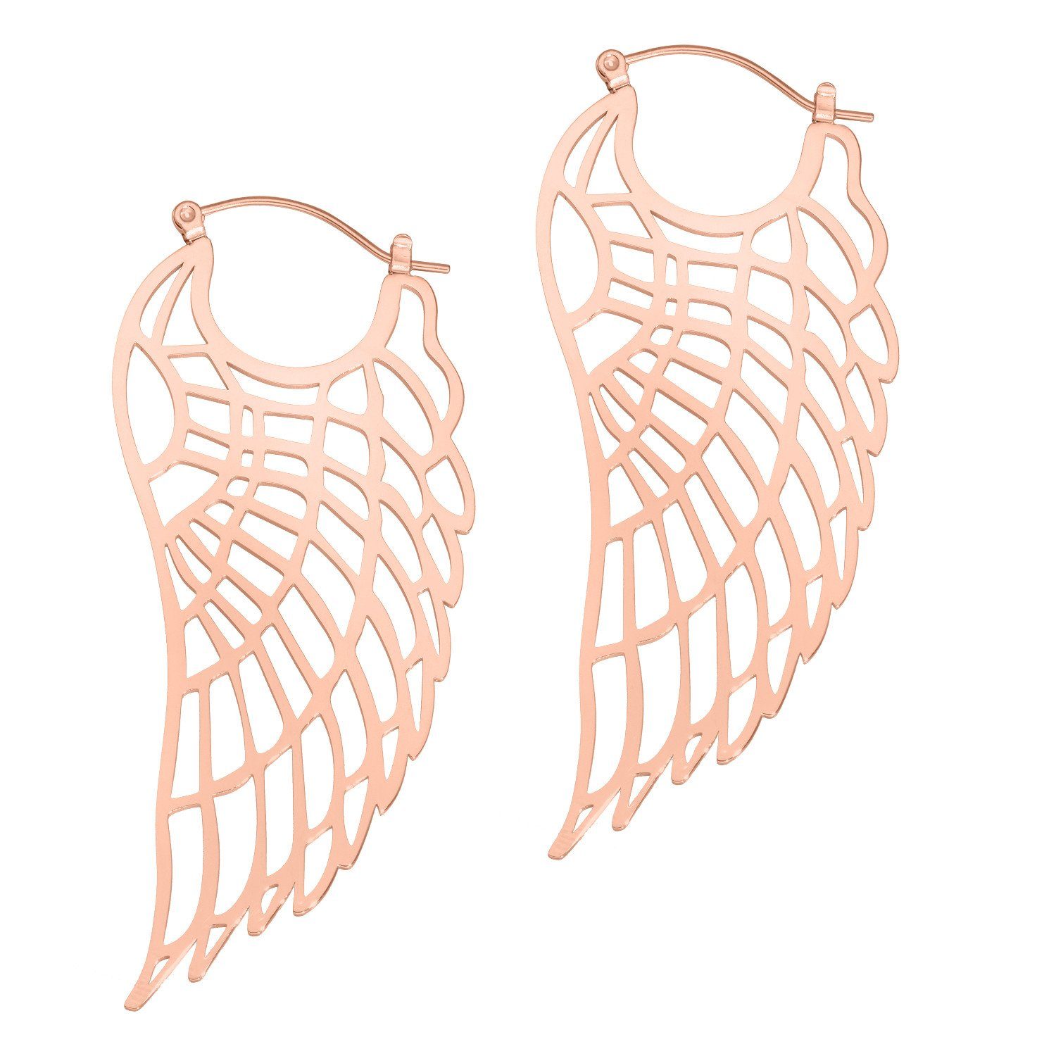 Paar Ohrhänger Wing Hoops - Roségold