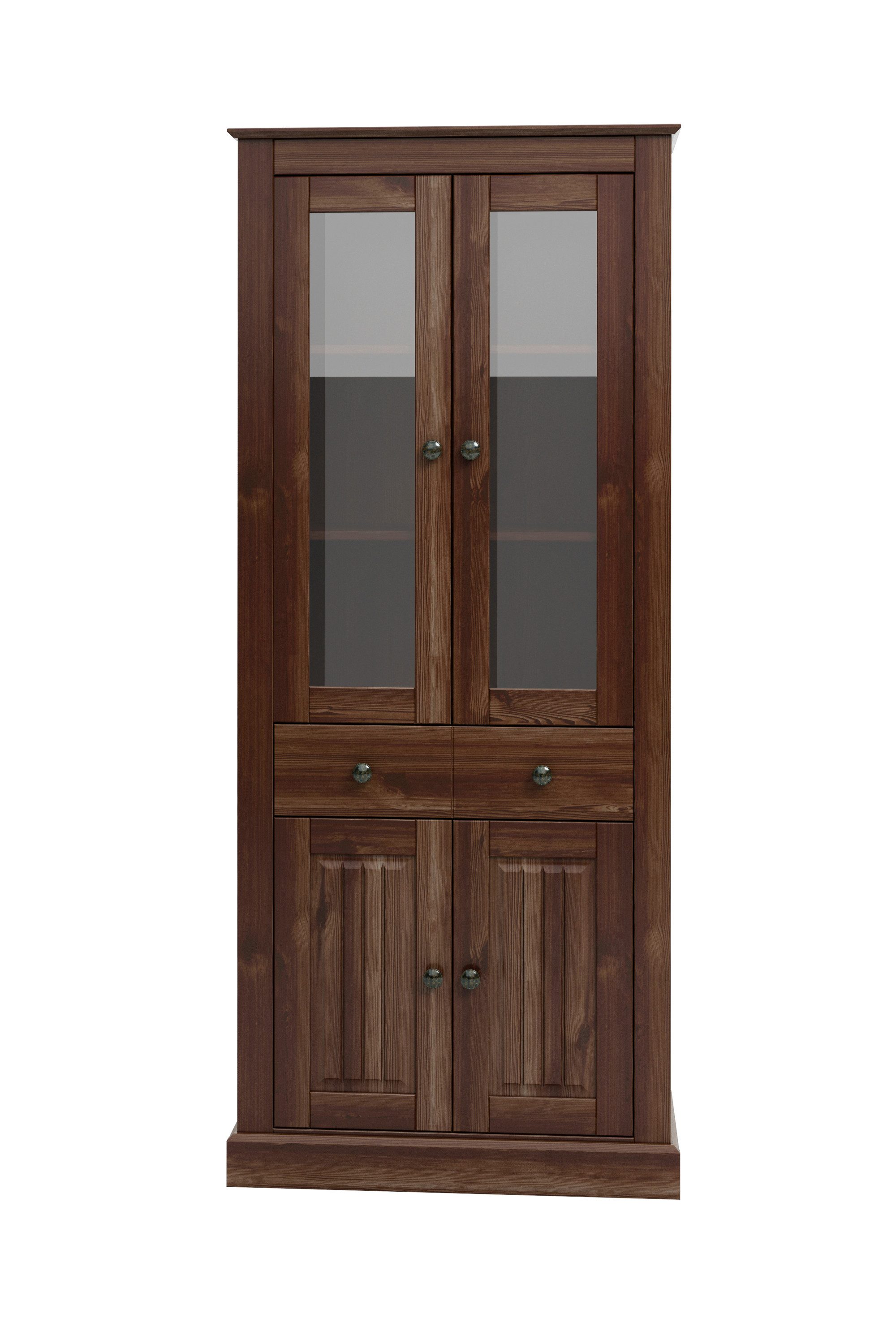 OTTO home Vitrine Liotta Mit 2 Glastüren und 1 Schublade