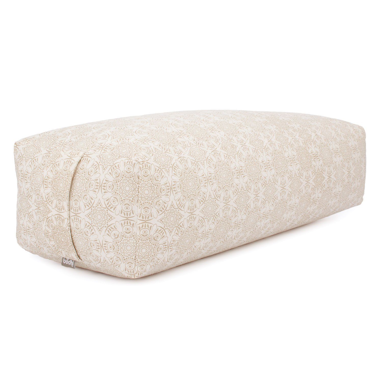 bodhi Yoga Bolster SALAMBA Bolster gemustert, 64x25x17cm Madurai, ecru, Dinkel