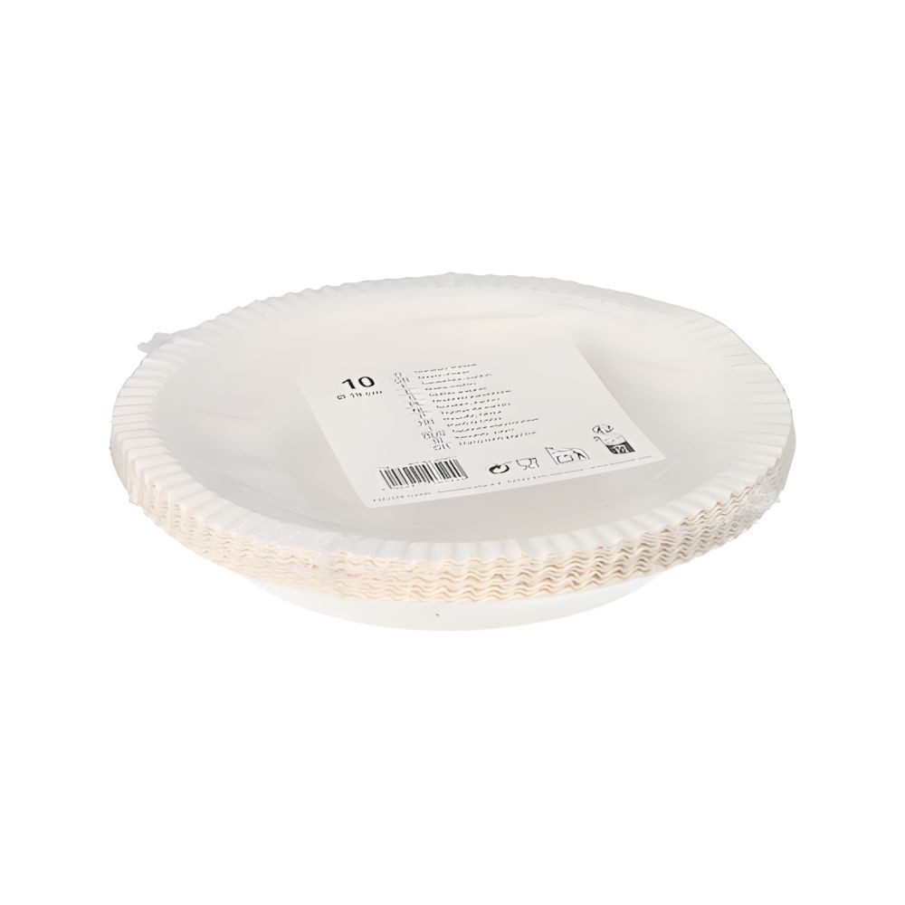 PAPSTAR Einwegschale Schalen, Pappe rund Ø 19 cm, 2,4 cm weiss 150 Stk, Pappe aus Frischfaser