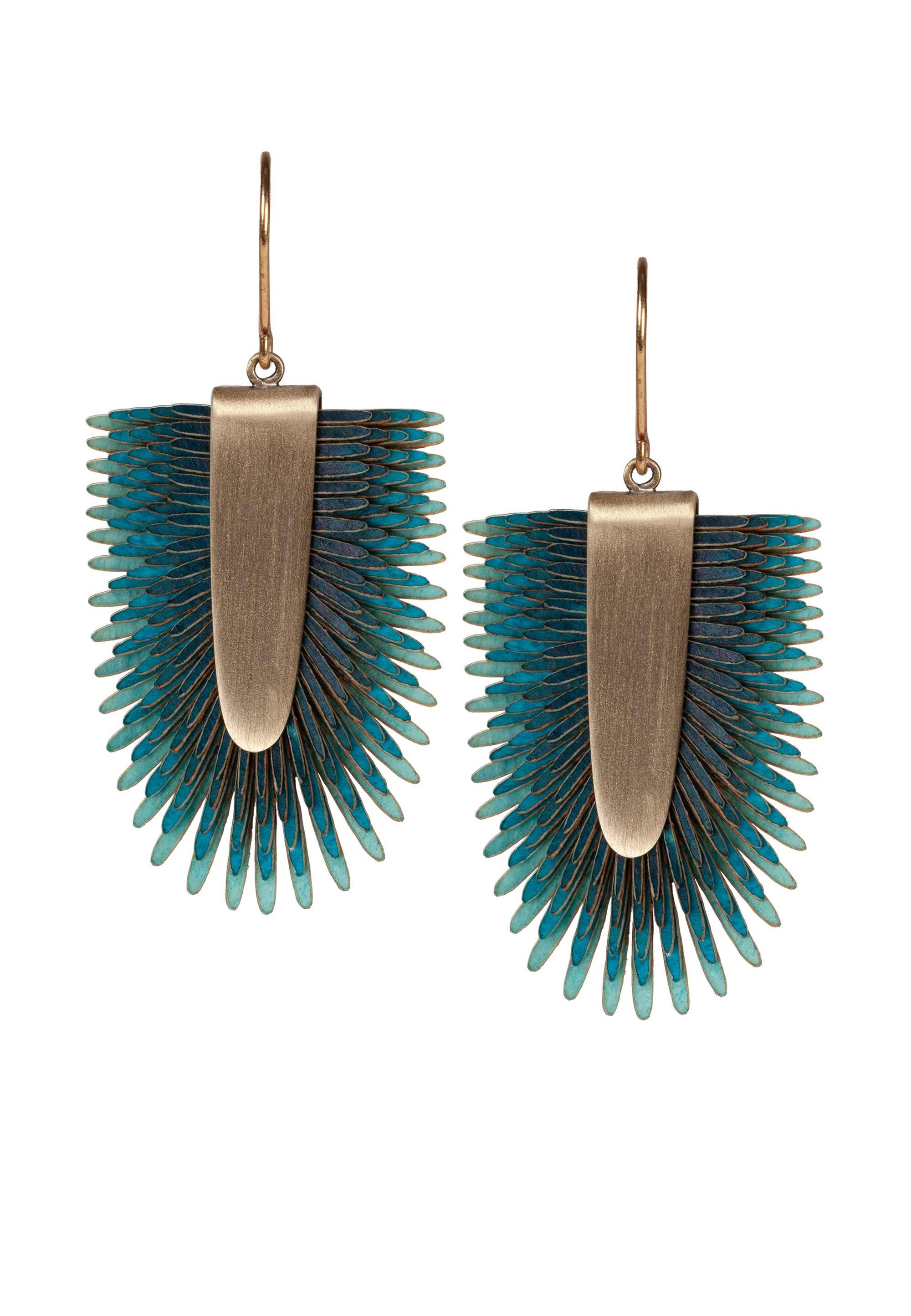 GRETCHEN Paar Ohrhänger Pam Pem Earring L, mit buntem Pergament