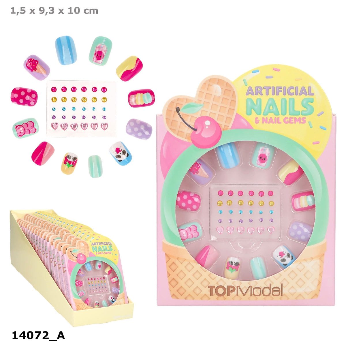 Depesche Spiel DEPESCHE TOPModel Beauty-Set CANDY GLAM 12 Nägel+30 Steine