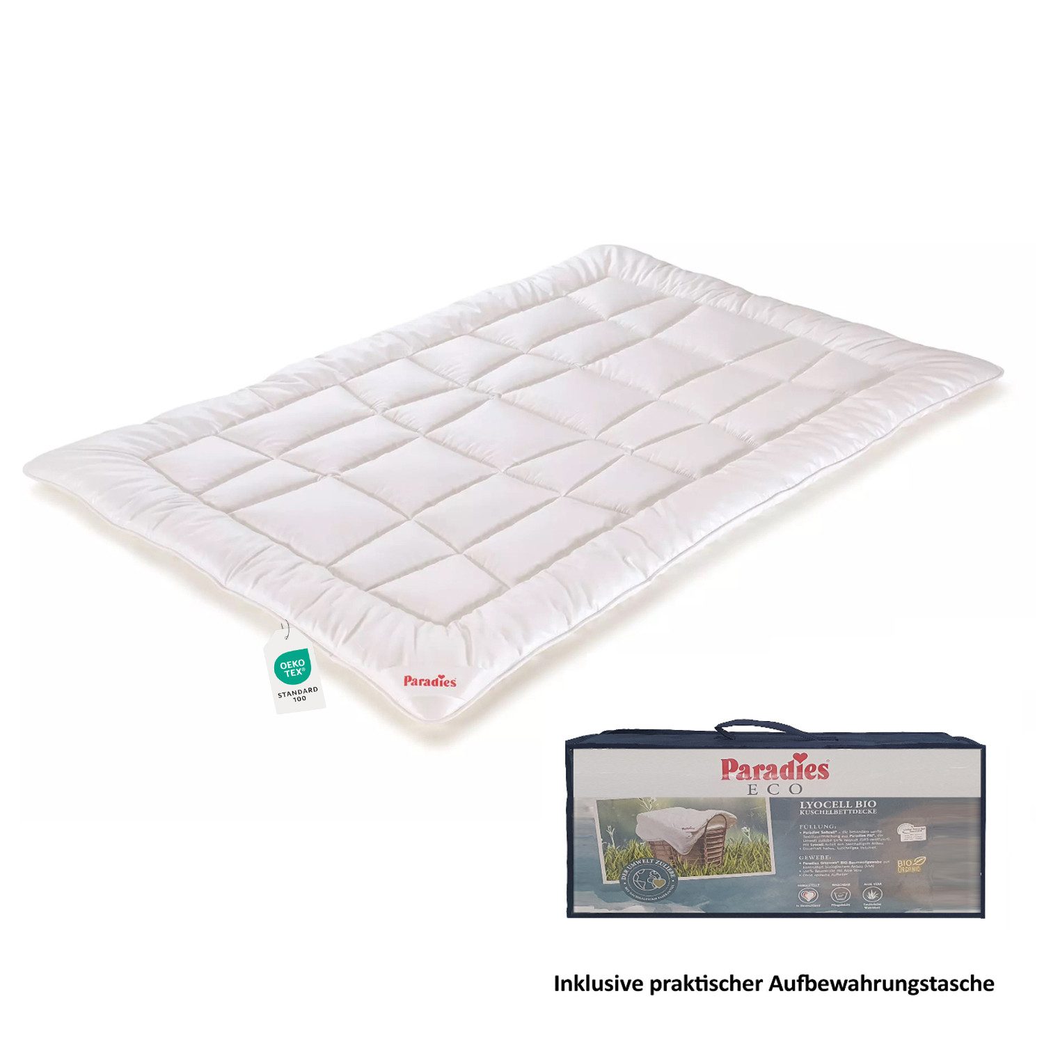 Paradies Kunstfaserbettdecke Paradies Amera Bio sommerleicht günstig online kaufen