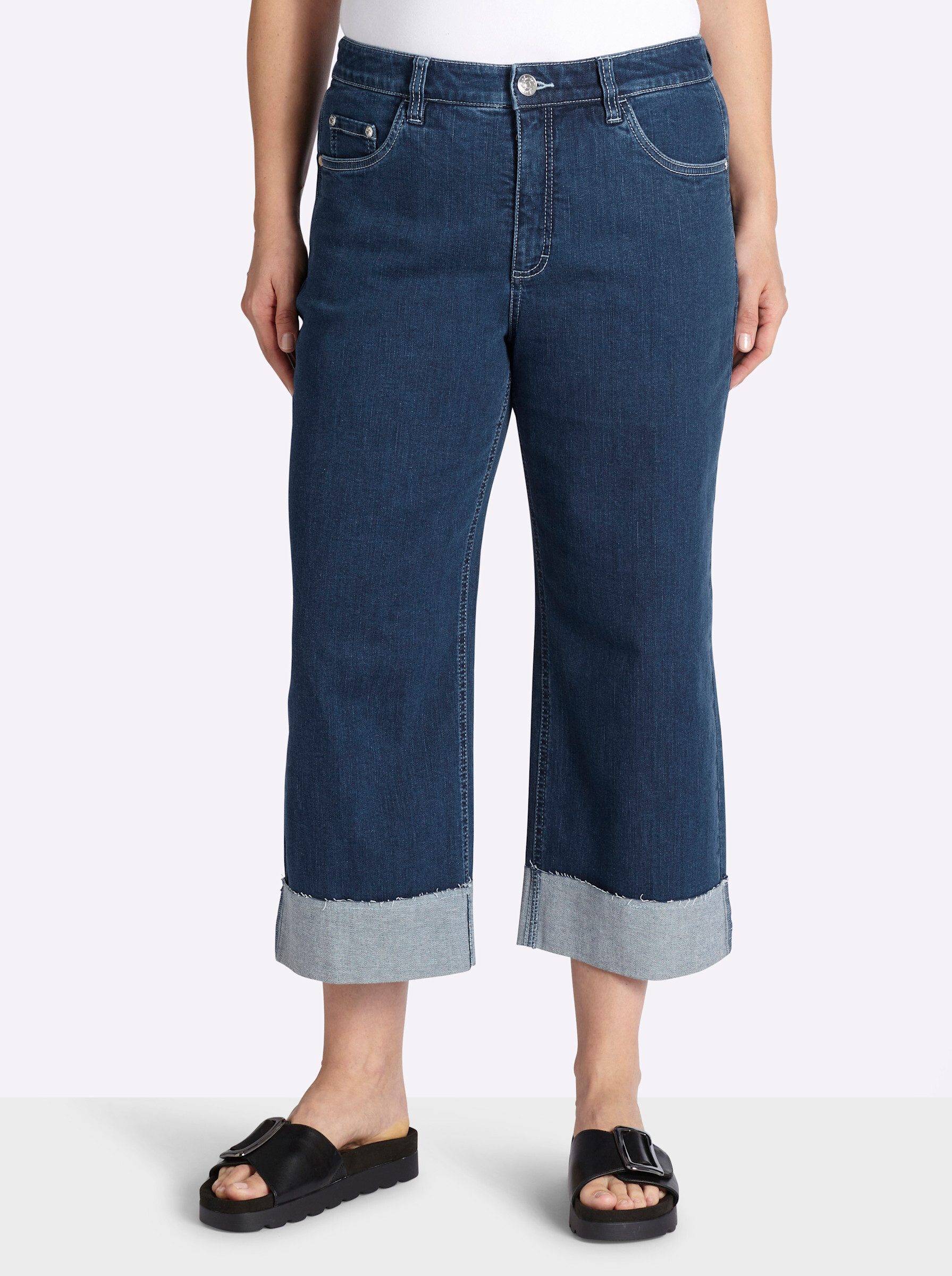 Sheego Jeansshorts 7/8-Jeans erhöht günstig online kaufen