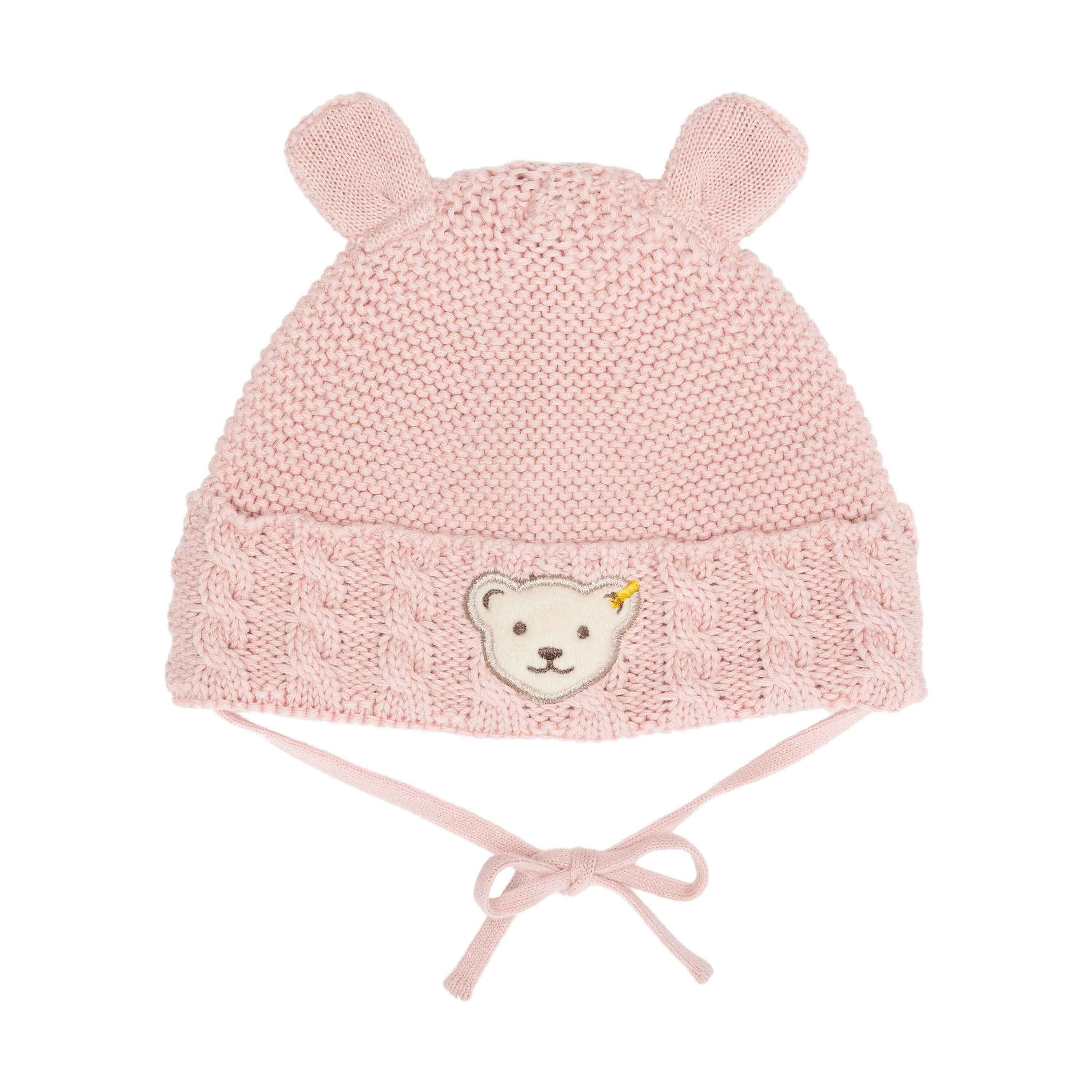 Steiff Strickmütze Mütze GOTS Baby Wellness Silver Pink