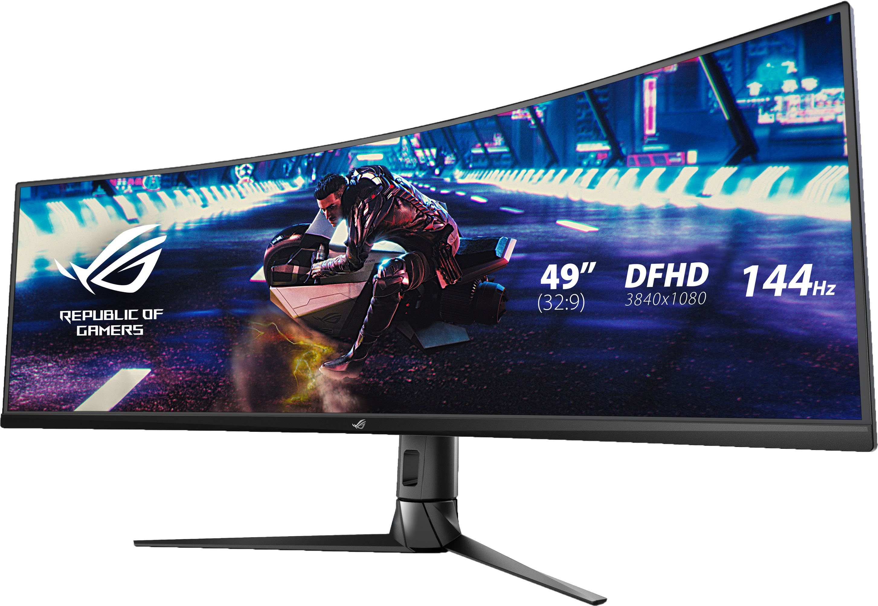 x ms 144 ", 1080 Curved-Gaming-Monitor LED, 3840 cm/49 VA Gaming HD, px, Asus XG49VQ (124,46 Full 4 Monitor) Hz, Reaktionszeit,
