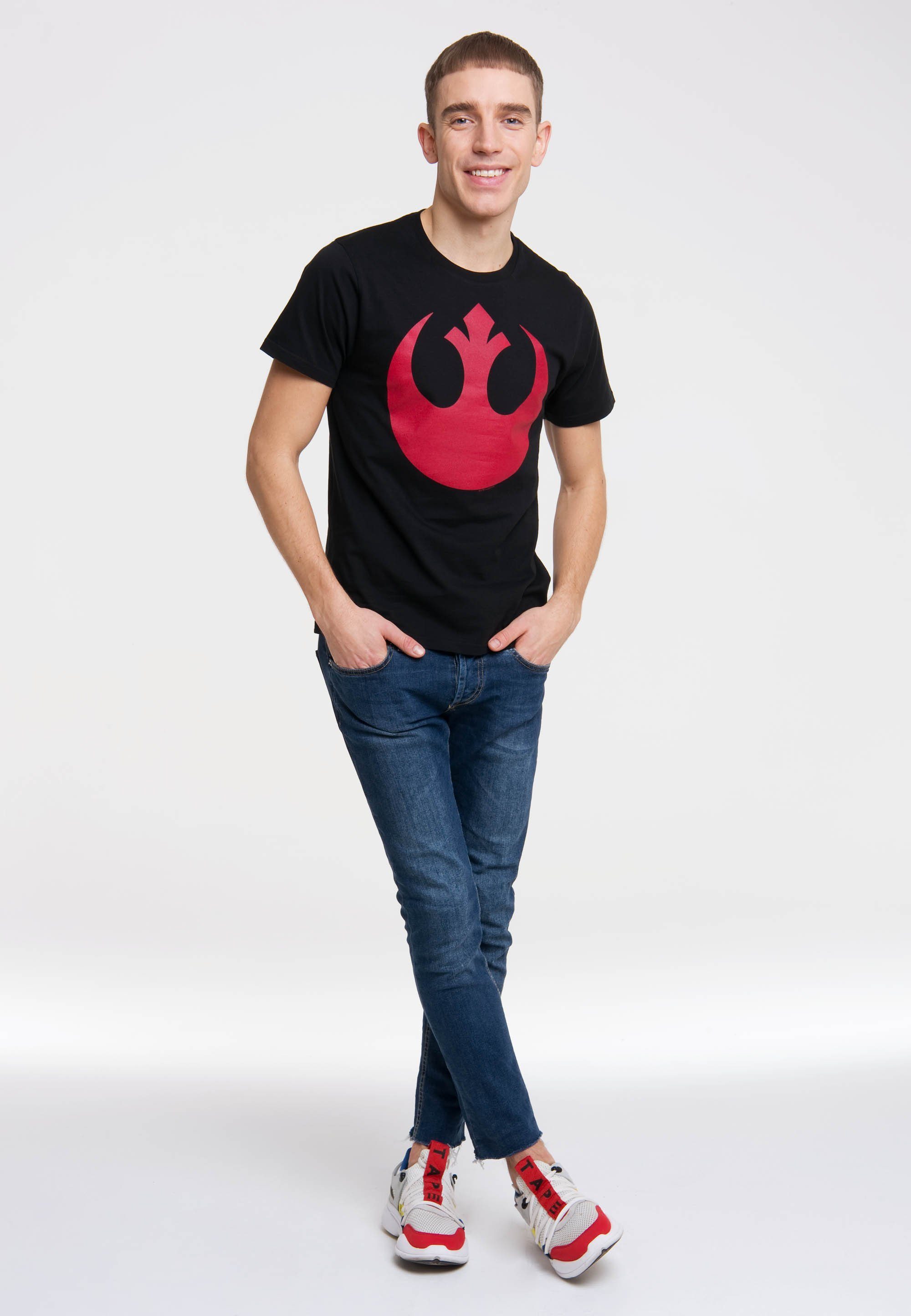 - Star Logo Wars Wars-Motiv Star T-Shirt LOGOSHIRT mit Rebel Alliance