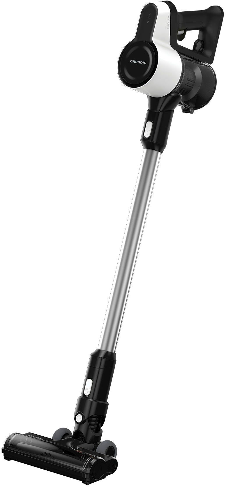 Grundig Akku-Hand-und Stielstaubsauger VCP 4130, 45min Akkulaufzeit, 2 Saugkraftstufen, 110 W, beutellos, Kabelloser 2‑in‑1 Akku‑Staubsauger mit 21,6V & 45 Min Laufzeit