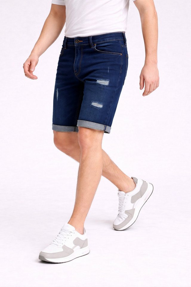 S&S Jeansshorts Herren Jeans Shorts Bermuda Hosen (Packung, 1-tlg., jeans shorts herren) Bermuda Jeans Short gerade geschnittene kurze Beine