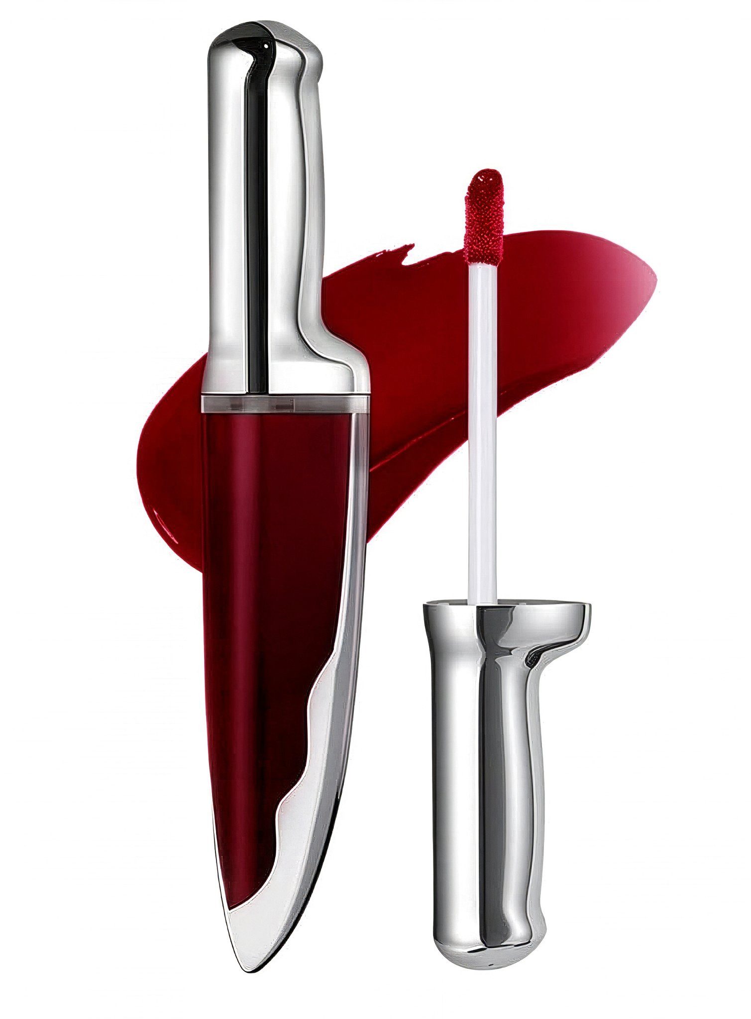 Metamorph Lippenstift Blutiger Lipgloss, Blutig glänzende Lippenfarbe im Messerformat