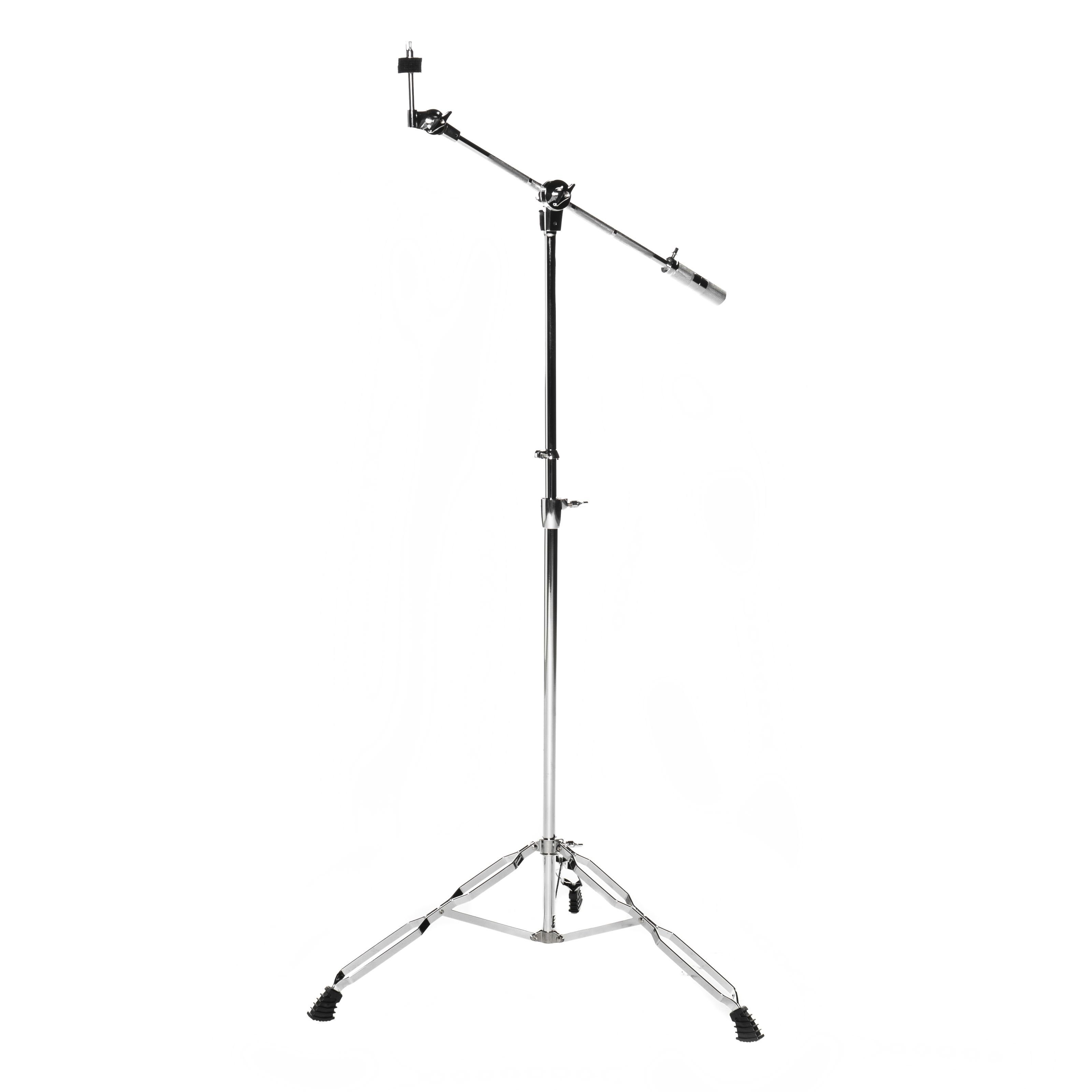 FAME Musikinstrumentenständer, (Galgenbeckenständer CBS4000, doppelstrebig, höhenverstellbar von 85 cm – 120 cm, breite Gummifüße, Neigungswinkel einstellbar, Gegengewicht, versenkbarer Galgen), Galgenbeckenständer, doppelstrebig, höhenverstellbar, versenkbarer Ga