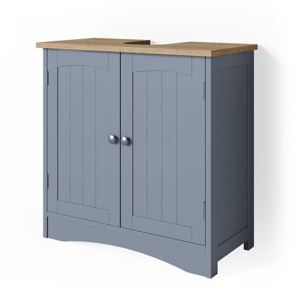 Vicco Waschbeckenunterschrank Bianco, Grau, 60 x 60 cm