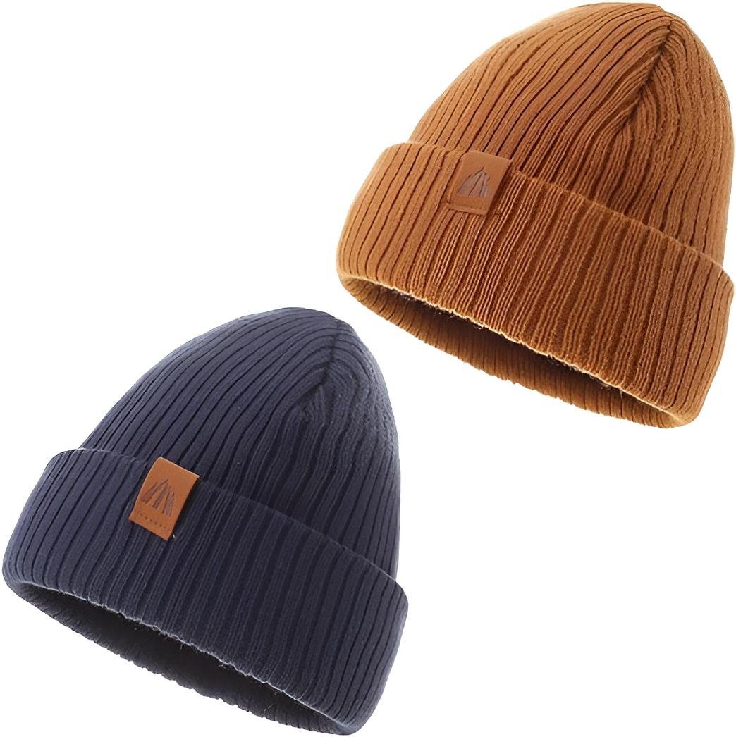 DIYARTS Beanie (Vielseitiges Baby-Set, Kindermütze, 2-St., Kuschelige Eleganz für Kleine, Kinder) Leicht & Atmungsaktiv, Doppellagiges Acryl-Design, Wintermütze mehr