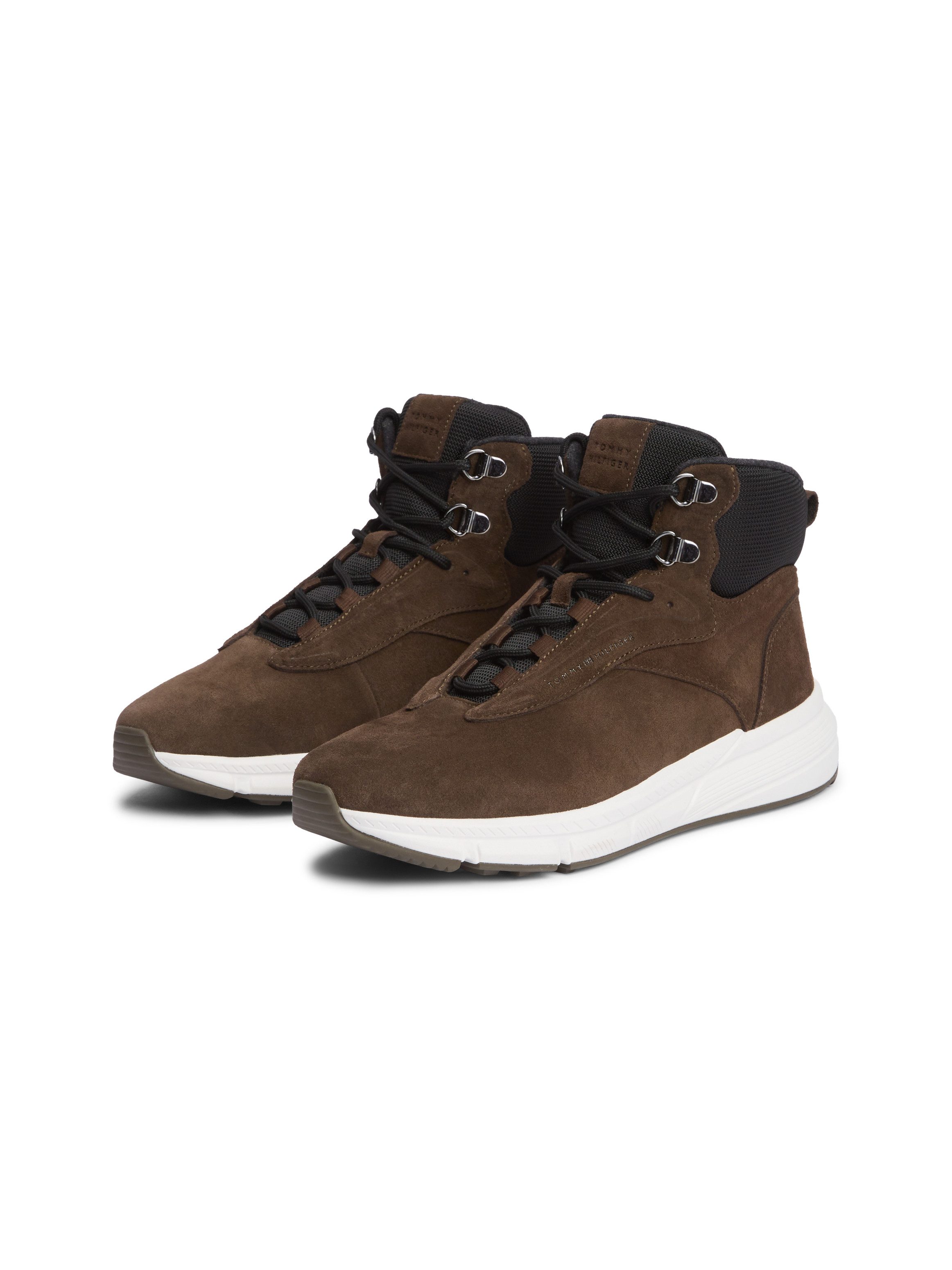 Tommy Hilfiger HILFIGER SDE WARM HYBRID CHUKKA Schnürboots High Top-Sneaker, Herbstboots mit Ösen und Kontrastbesatz