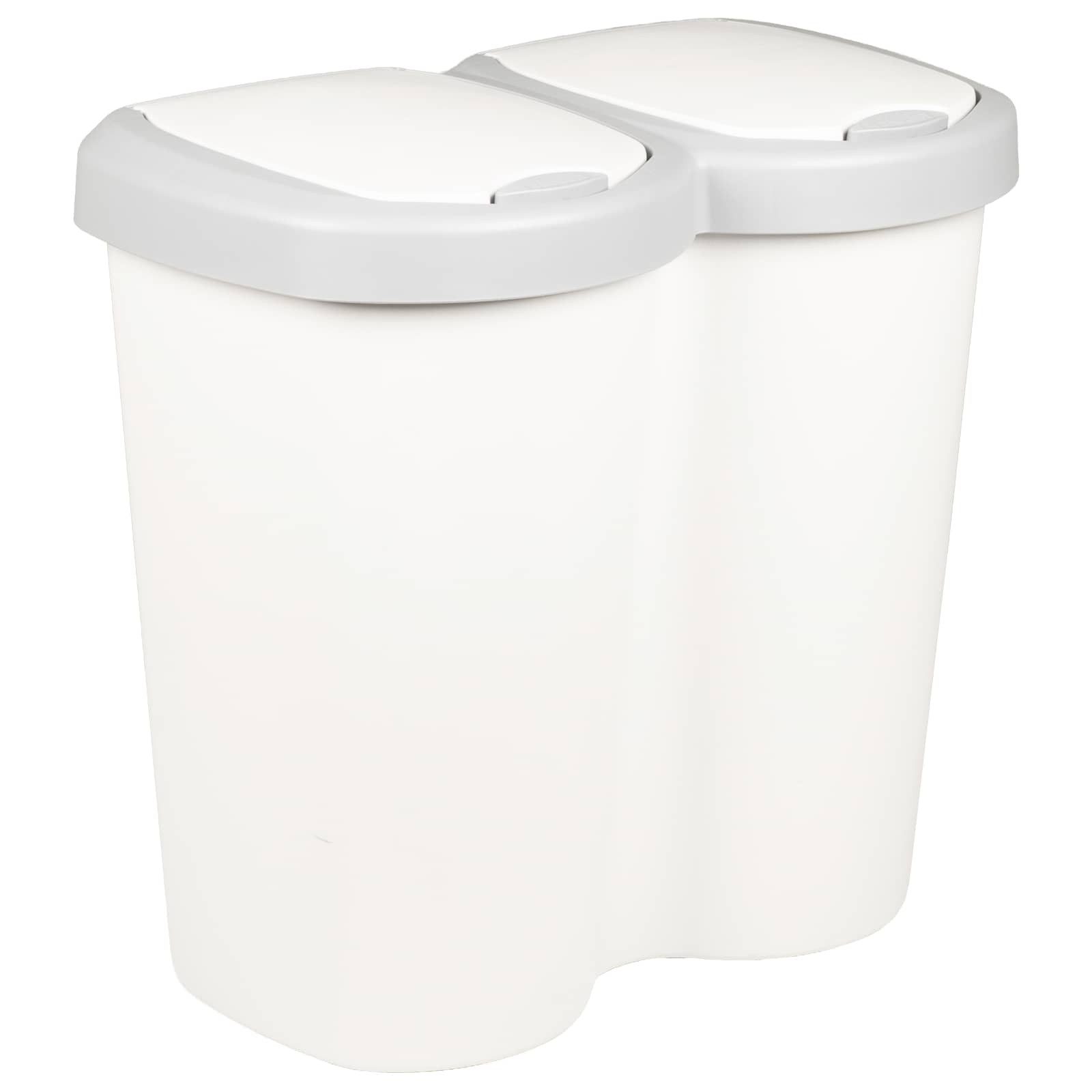 vidaXL Terrassendielen Mülltonne Weiß 49,5 x 30 x 46,5 cm PP, BxL: je 30x49.5 cm, (1-St)