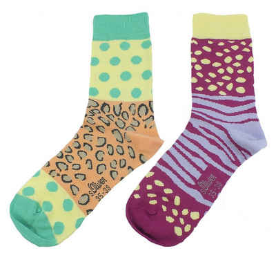 s.Oliver Langsocken s.Oliver Socks (Packung, 2-Paar, 2 Paar) Damen Unisex Herren Socken Freizeitsocken Baumwolle Muster