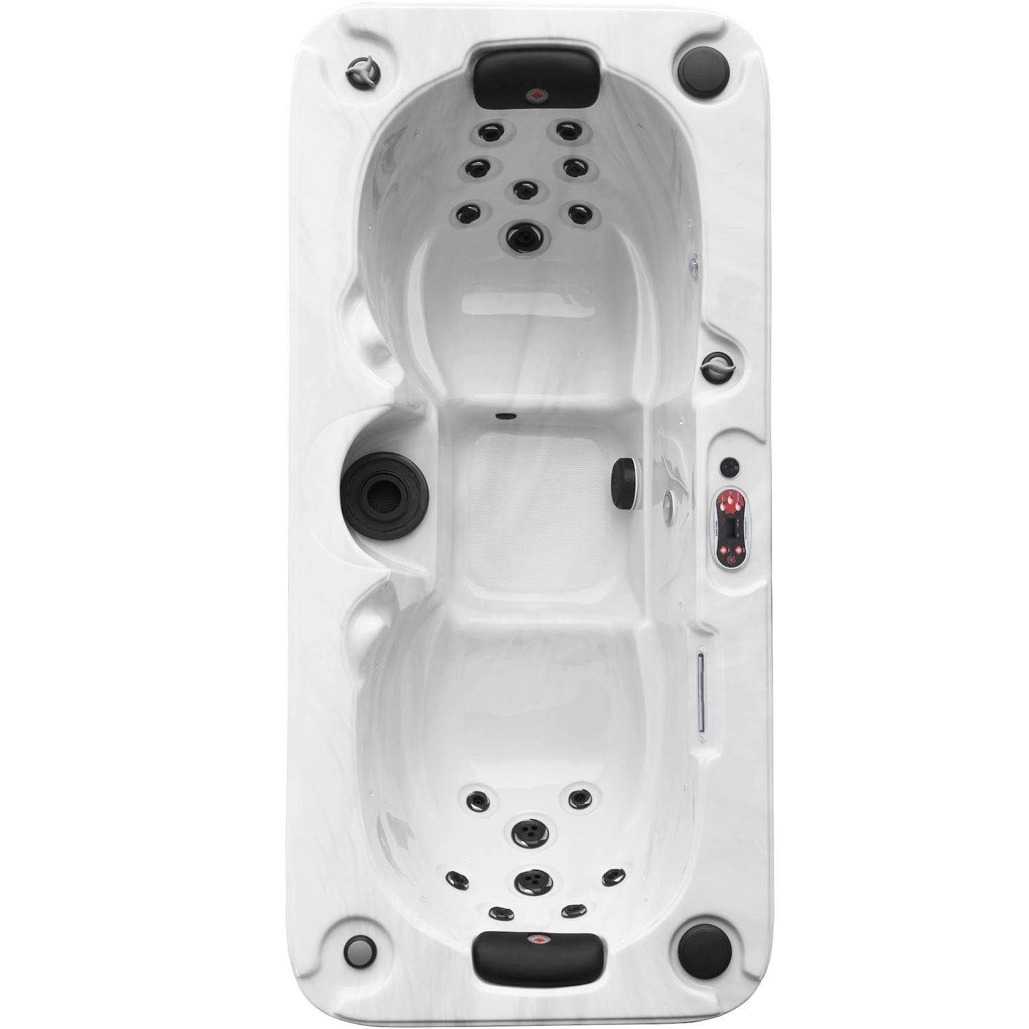 Canadian Spa GmbH Whirlpool Yukon UV, 213 cm x 100 cm, für 2 Personen, Inkl. UV & Ozon, Plug & Play-Funktion