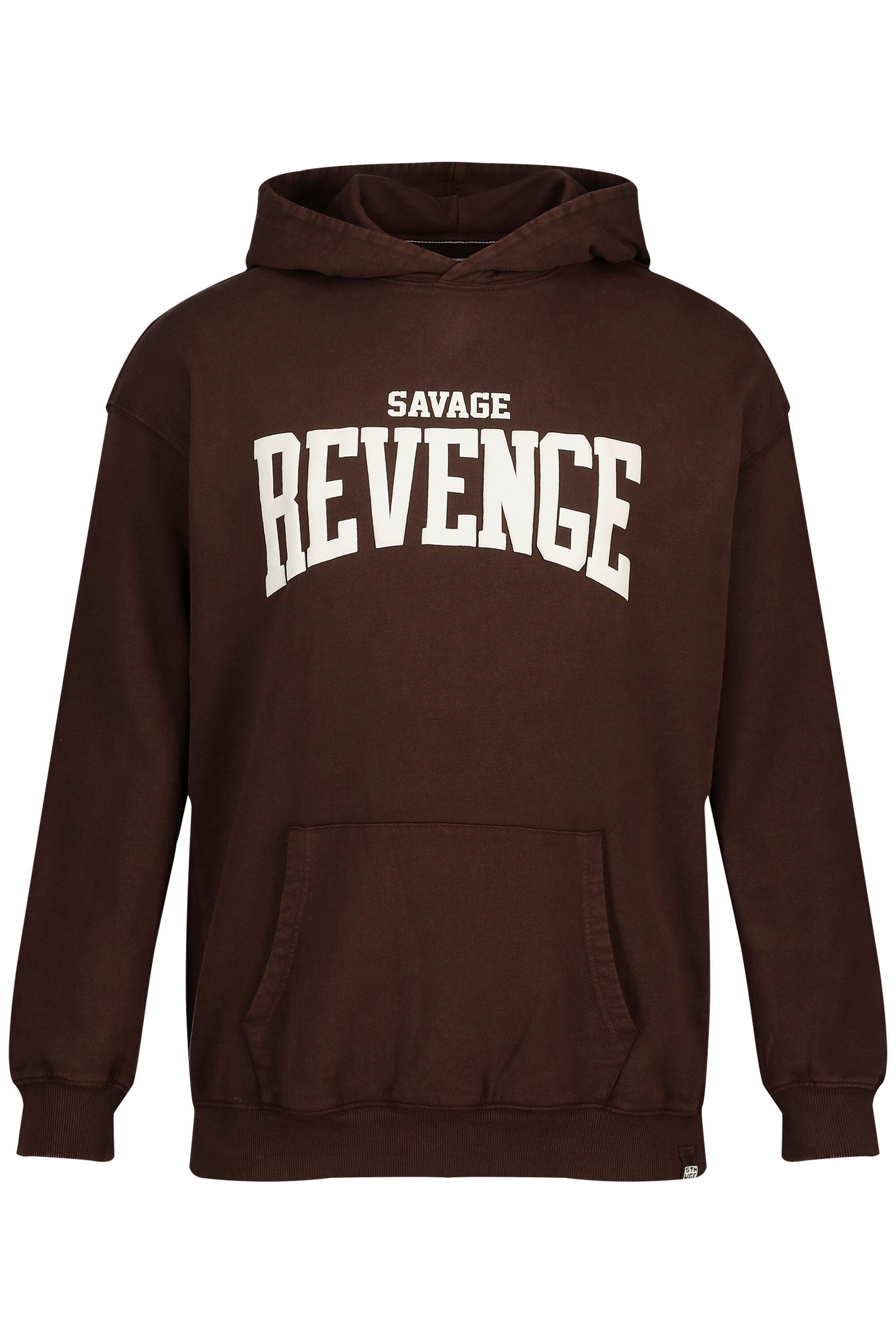 STHUGE Sweatshirt Hoodie oversized acid washed Brustprint günstig online kaufen