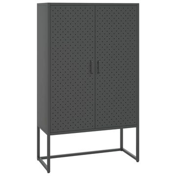 vidaXL Fächerschrank Highboard Anthrazit 80x35x135 cm Stahl (1-St)