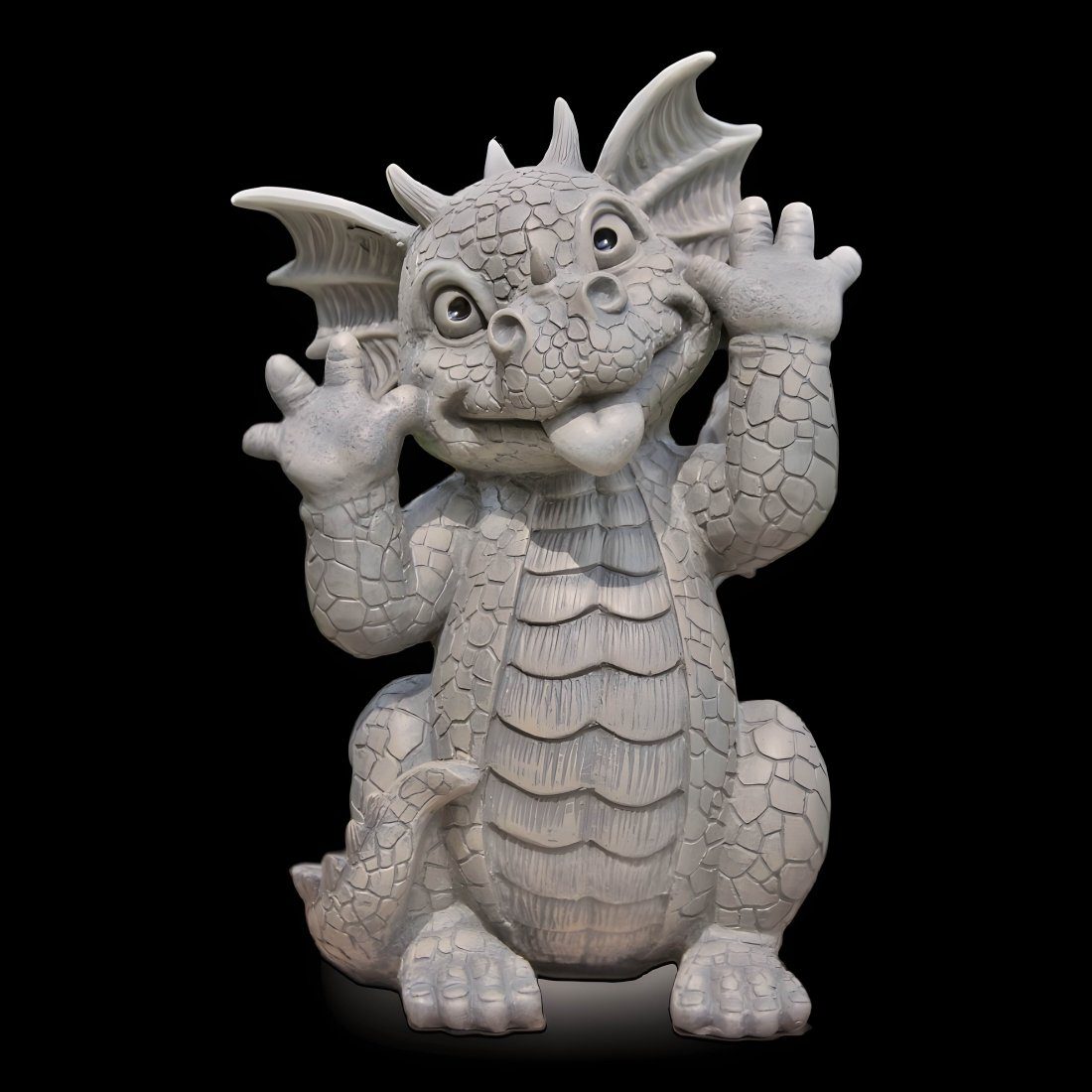 MystiCalls Gartenfigur Gartendrache - Modell Grimassenschneider günstig online kaufen