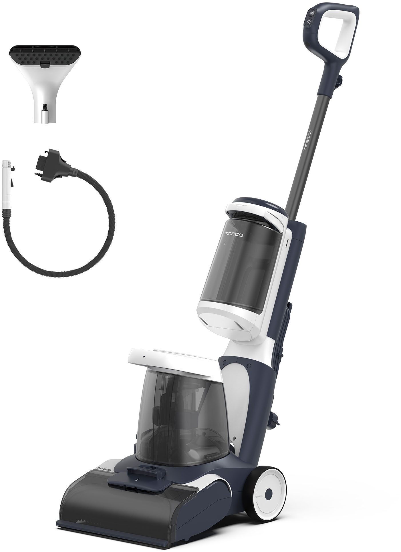 Tineco Teppichreinigungsgerät iCarpet, 75° Grad Power-Trocknung, Dual-Tank, 1300 W, beutellos, für Teppich, Polster, Treppen, inkl. mobilem Verlängerunggschlauch
