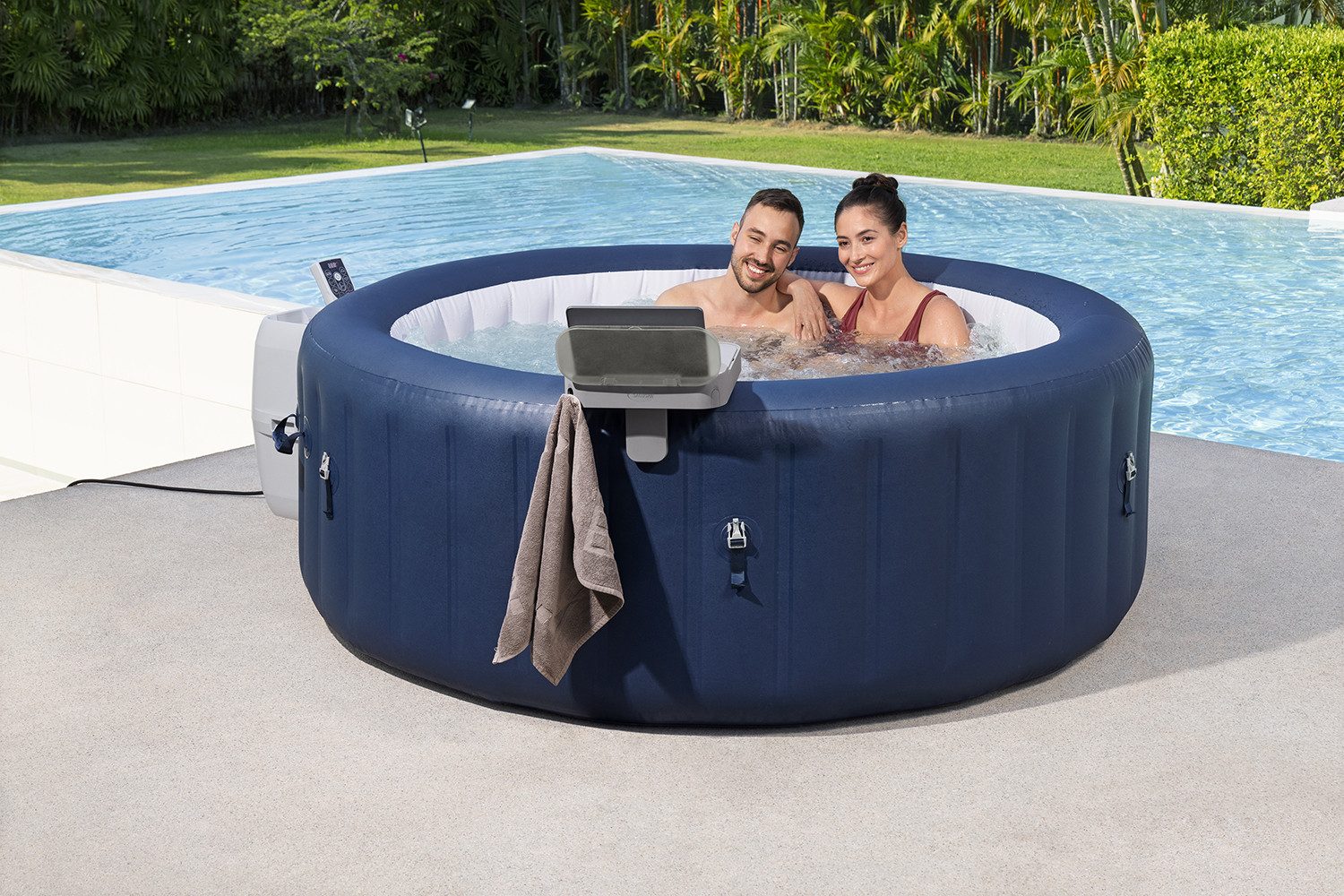 Bestway Whirlpool LAY-Z-SPA® Xtras 4-in-1-Ablagetablett, (Packung, Geeignet für alle LAY-Z-SPA® -Modelle), 32 x 30 x 18 cm